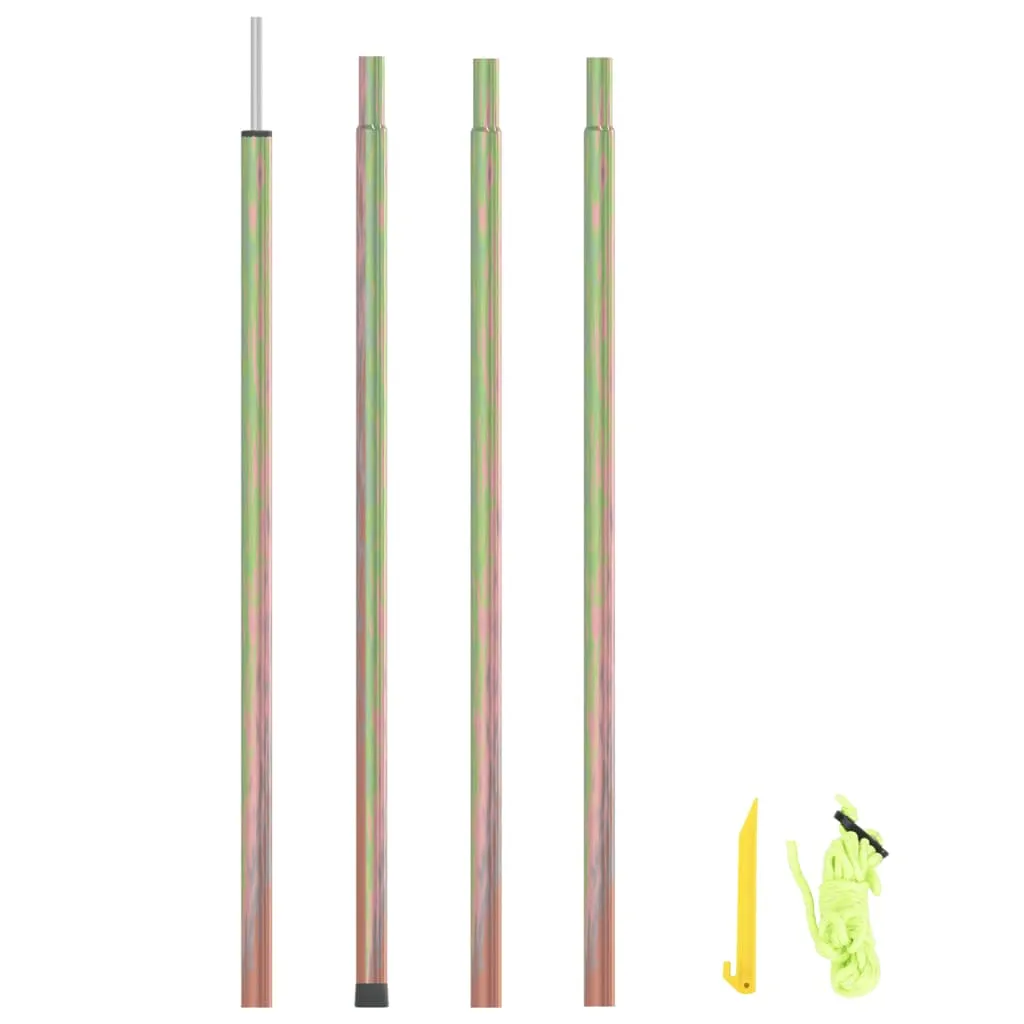Sonnensegel-Stange aus verzinktem Stahl 200 cm Länge, 22 mm Durchmesser