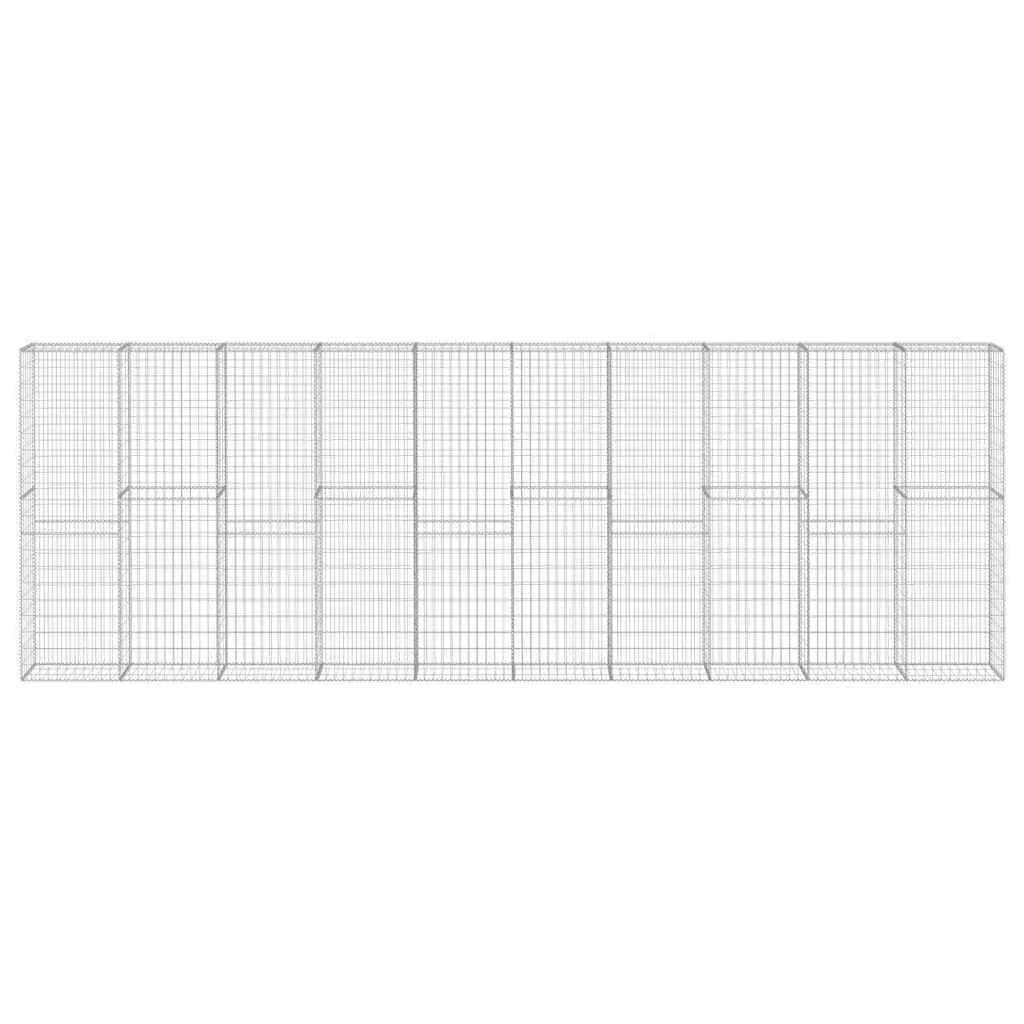 Gabionenkorb aus verzinktem Stahl 600x30x200 cm Silber