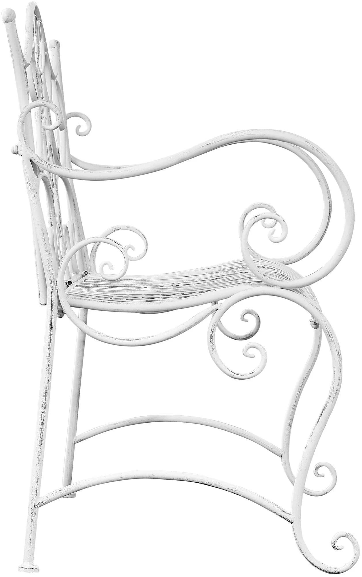 Gartenbank Tara 113x47x89 cm antik weiß