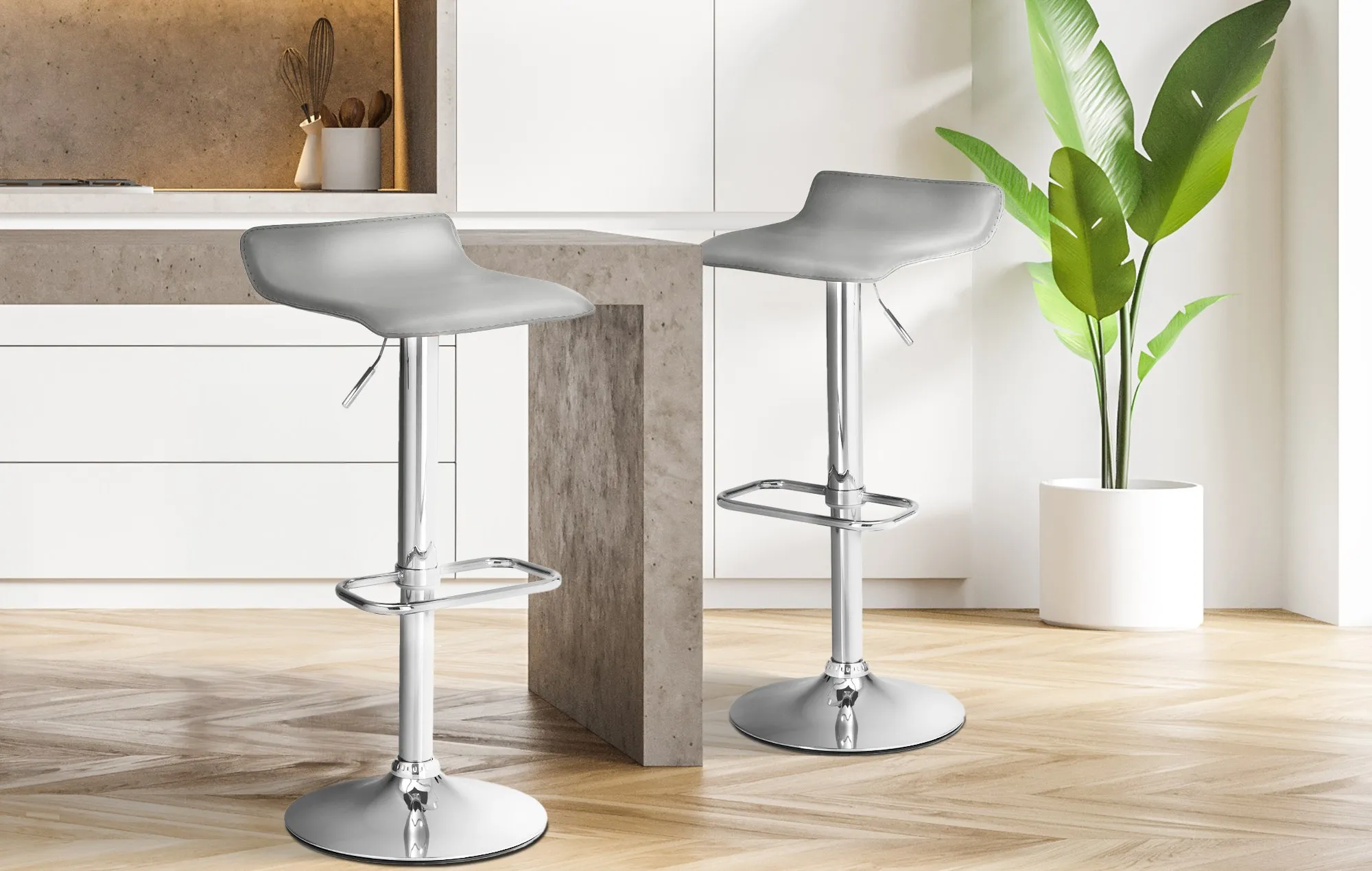 Barhocker Dyn 65-85x38x41 cm Grau