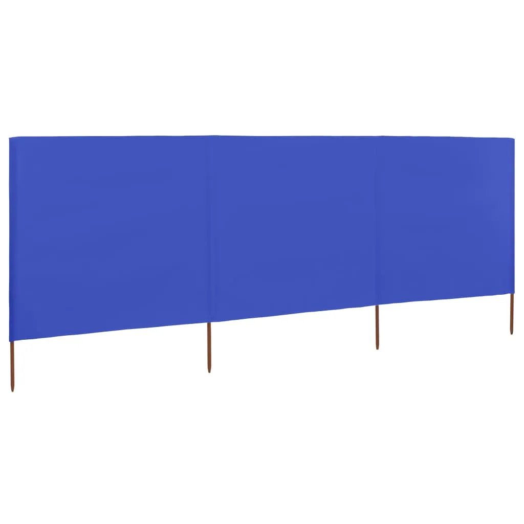 Faltbarer Windschutz 400 x 80 cm in Azurblau