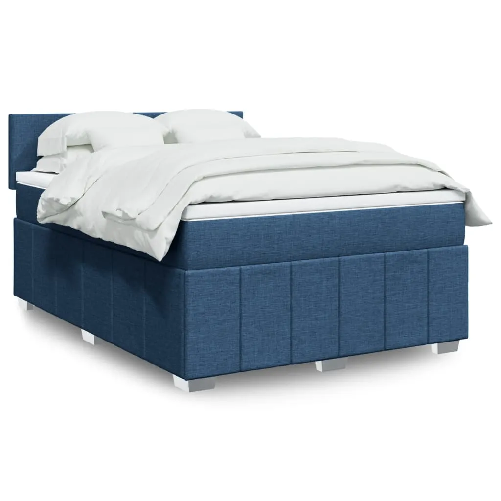 Boxspringbett mit Taschenfederkernmatratze, 200x160 cm, Blau