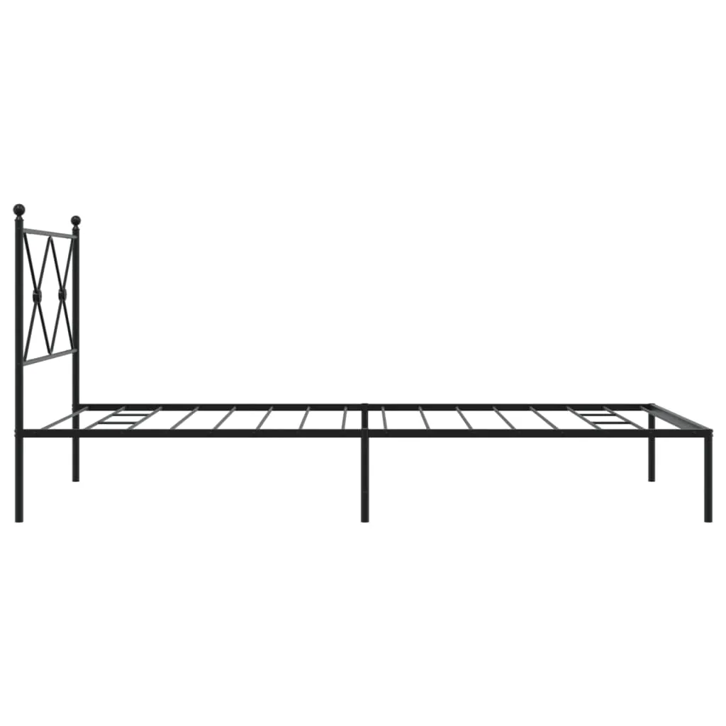 Klassisches schwarzes Metallbettgestell 207x112x90,5 cm