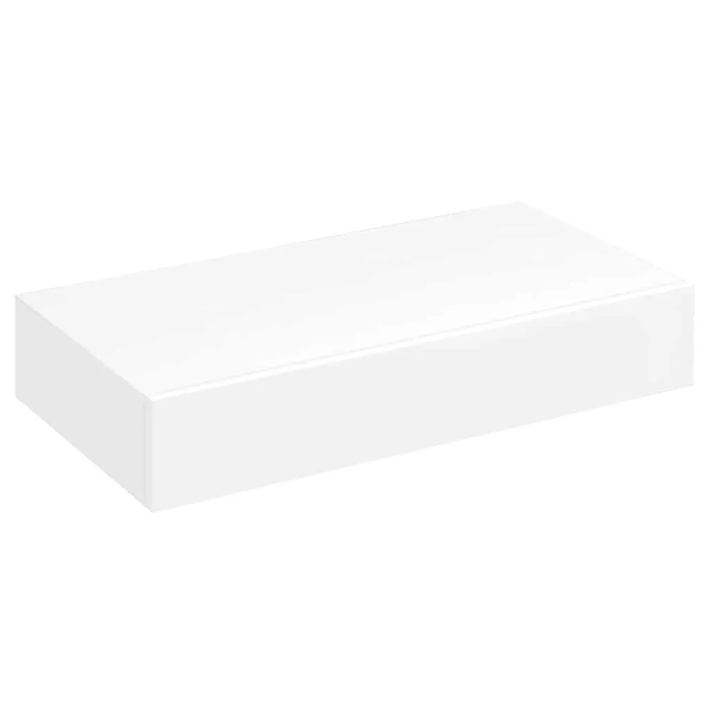 Schweberegal MDF mit mattem Finish 48x25x8 cm Weiß