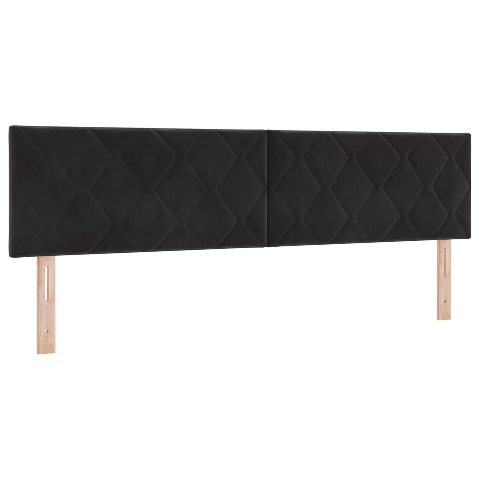 Boxspringbett 180x200 cm Samt Schwarz mit verstellbarem Kopfteil