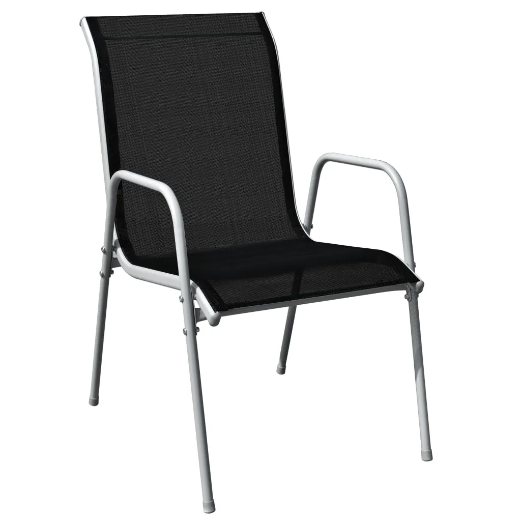 Gartenmöbel-Set Grau 80 x 71 cm mit 4 Stapelstühlen
