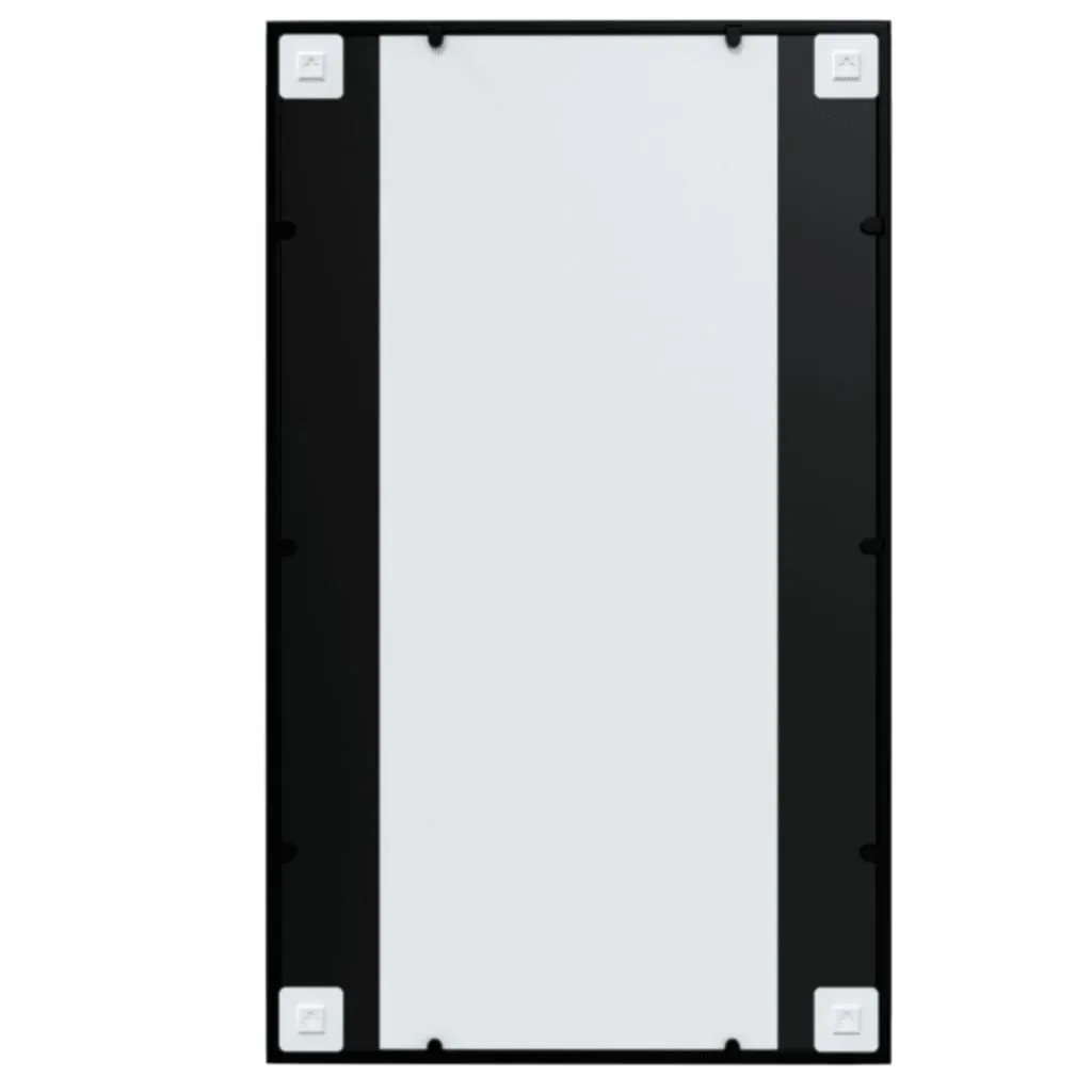 2er Set Wandspiegel 100x60 cm Schwarz mit Metallrahmen