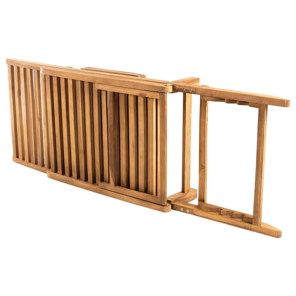 Komfortable Sonnenliege aus Naturholz 55x161x69 cm in Naturfarbe