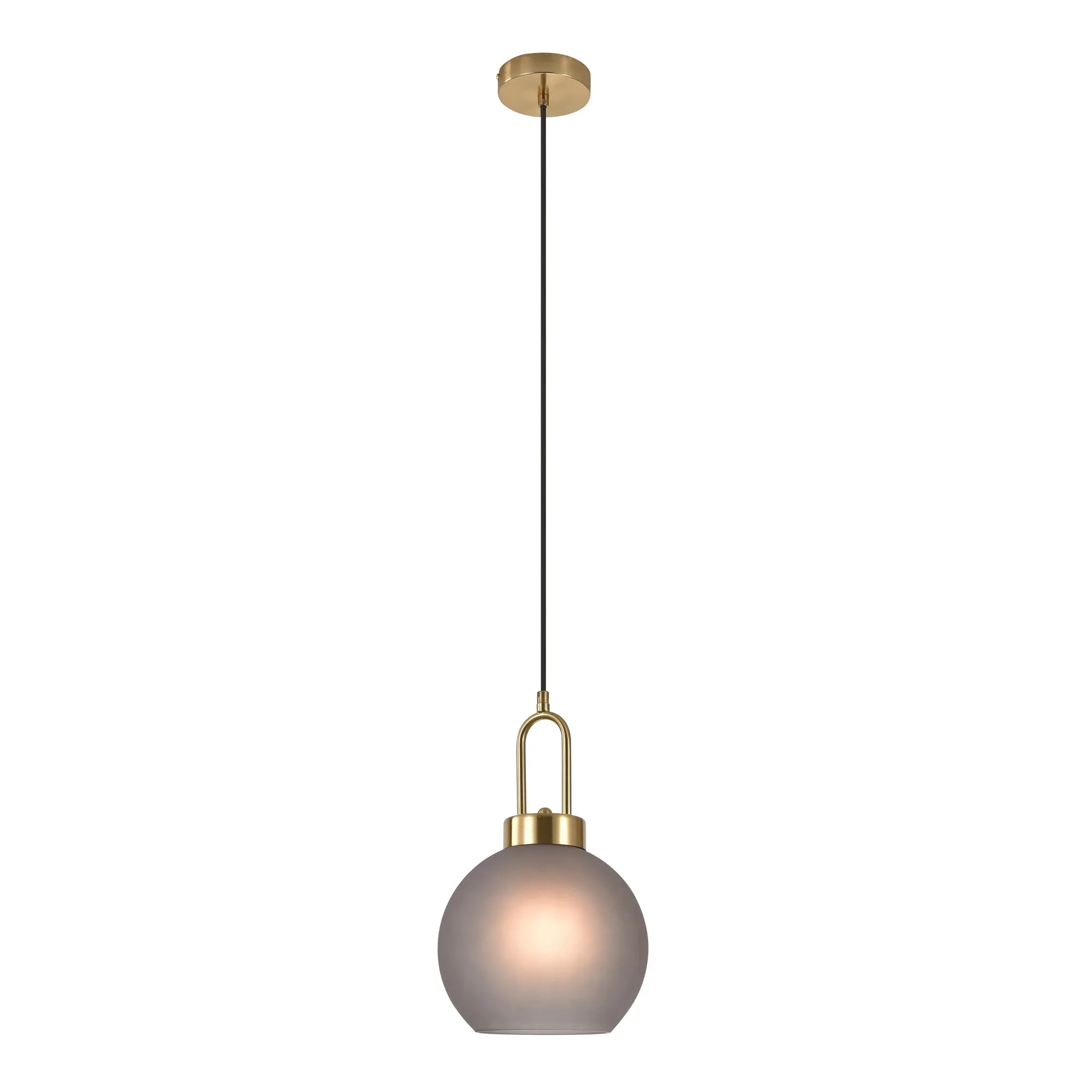tinkaro Pendelleuchte Luton Glas, Stahl Messing