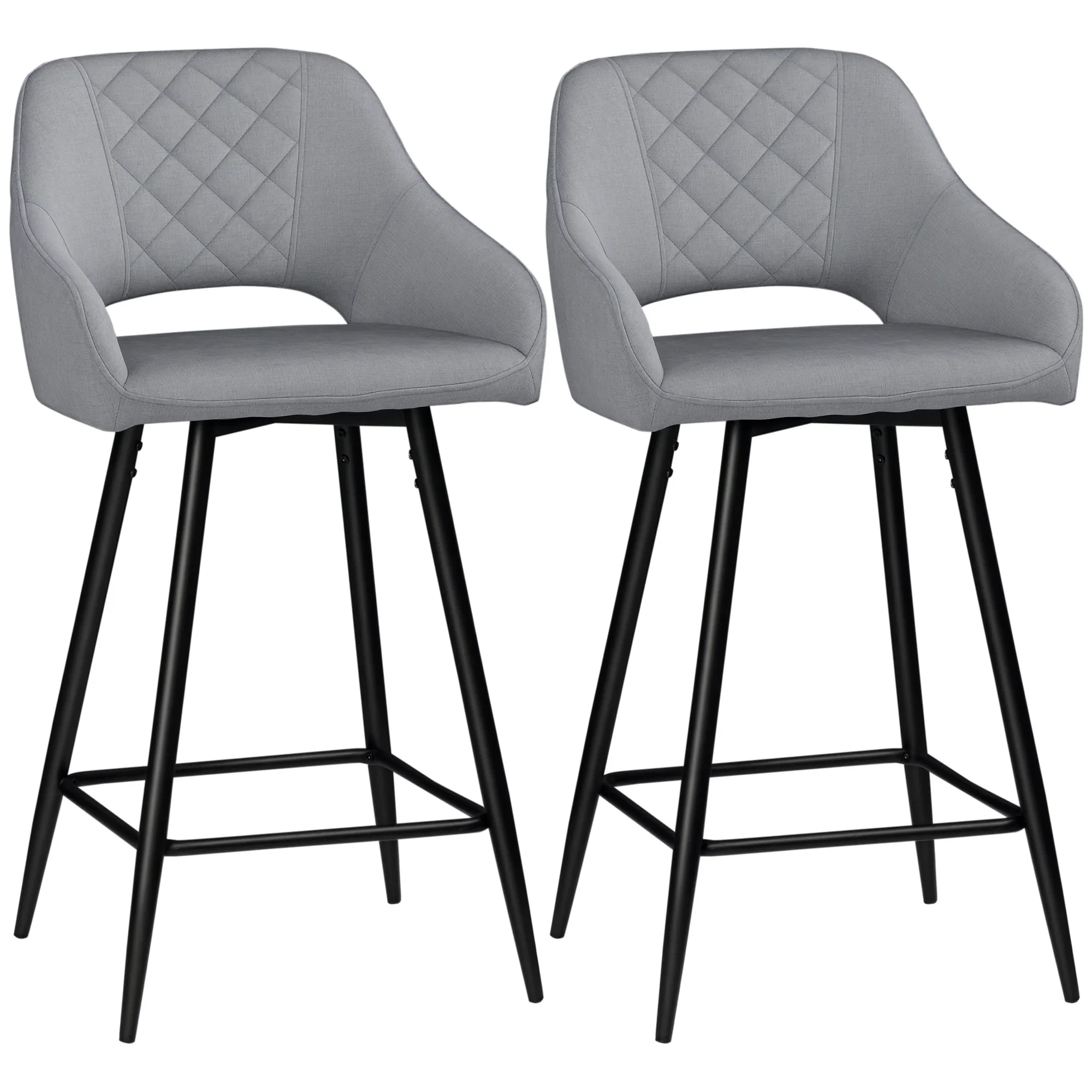 Bistrohocker Grau 50B x 56T x 98H cm im 2er-Set
