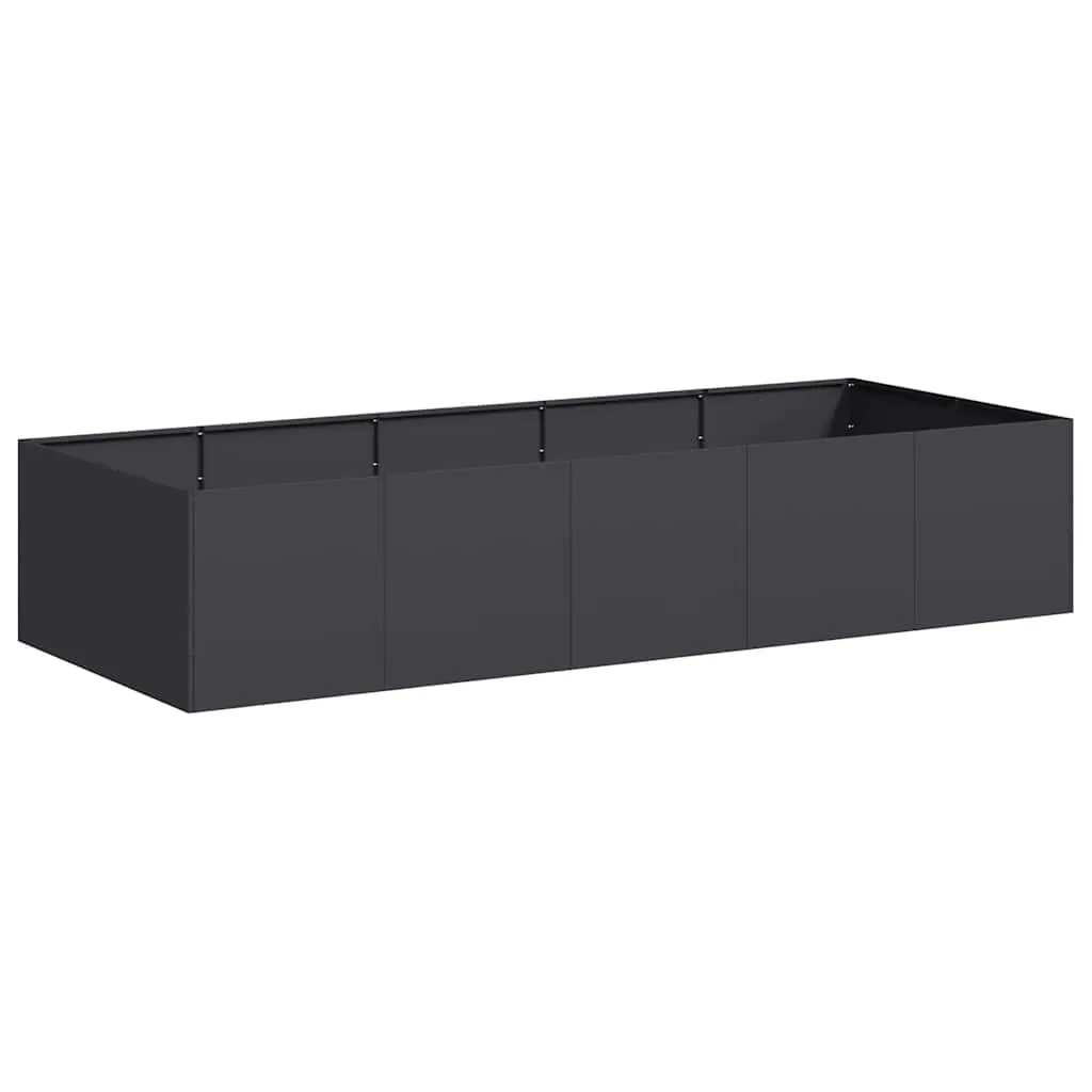 Pflanzgefäß Schwarz 200x80x40 cm Stahl
