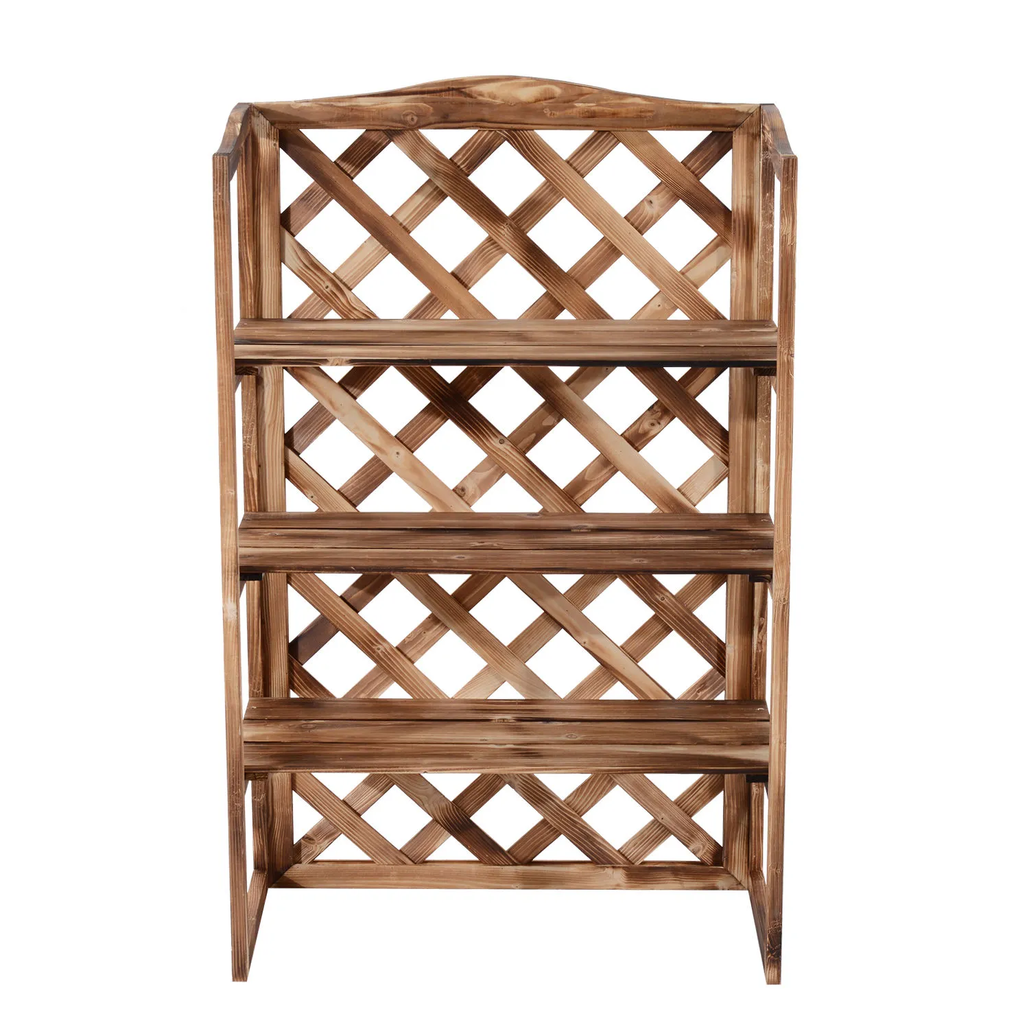 Blumenregal Natur 75x38x120cm aus verrotungsbeständigem Massivholz