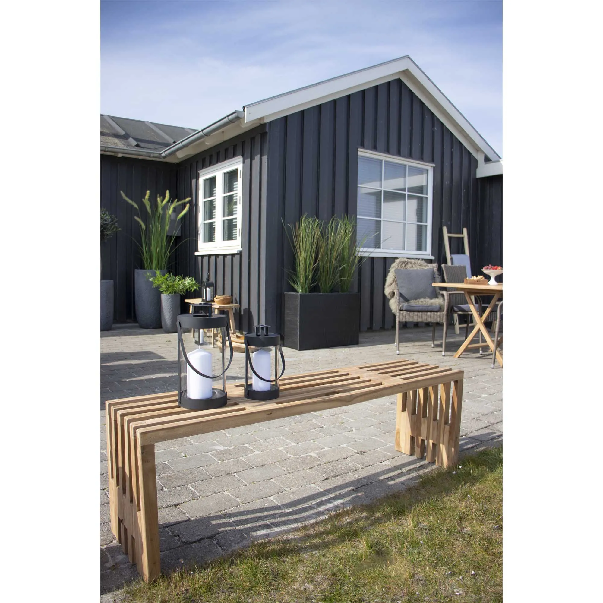 tinkaro Bondi Laternen Set 2-teilig 12 x 15 x 24-32 cm Schwarz