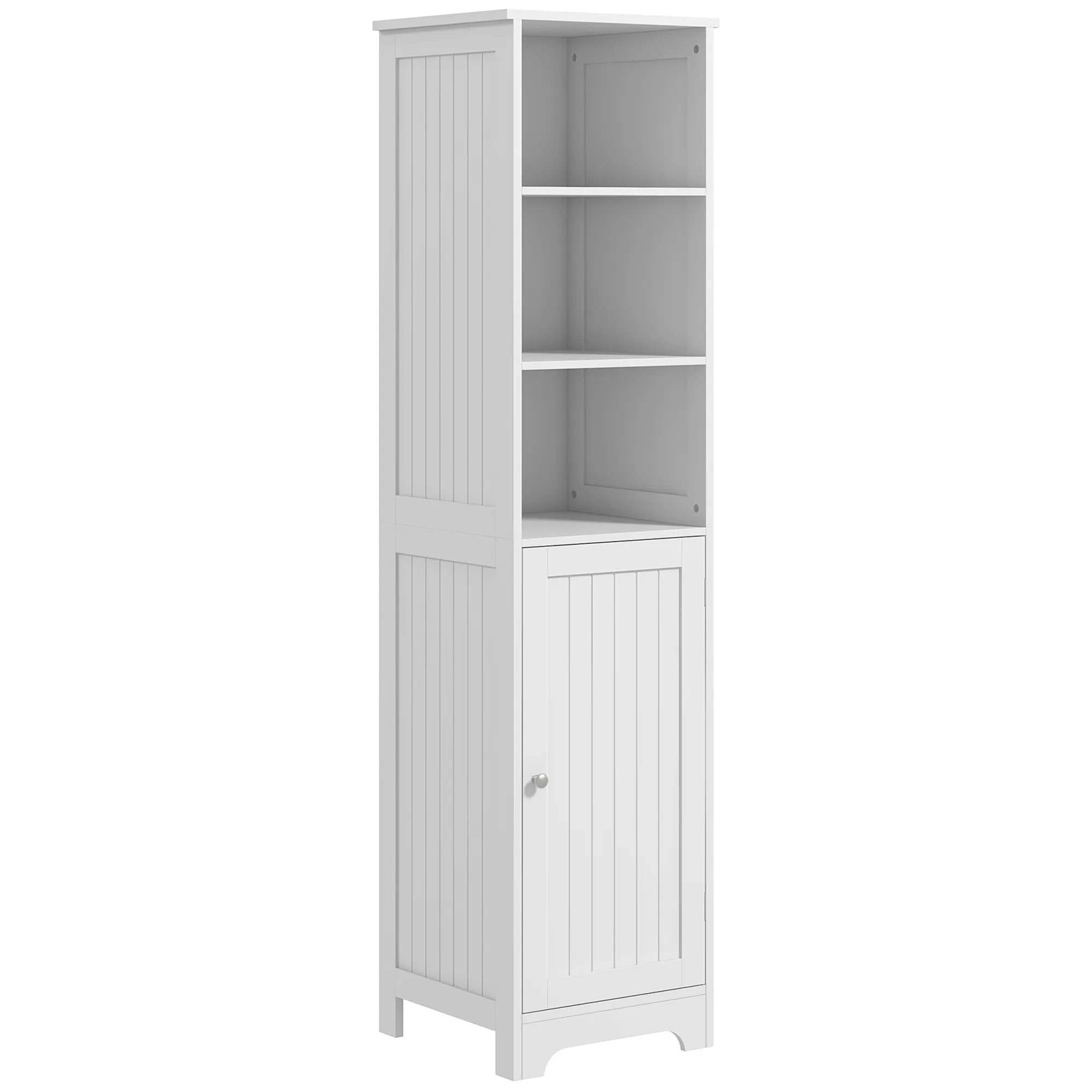 Badezimmerschrank Badschrank Toilettenschrank, 40 cm x 38 cm x 160 cm, Weiß
