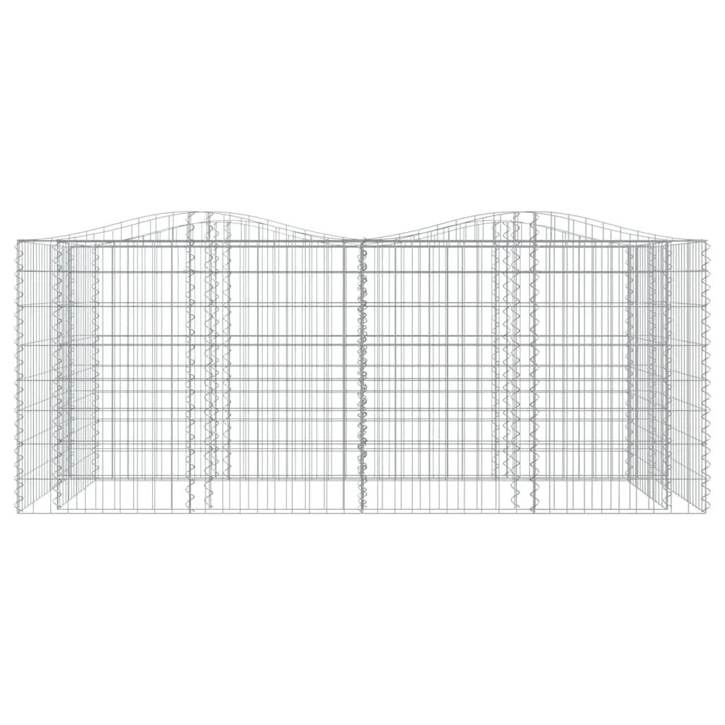 Gabionen-Hochbeet mit Hochbogen 200x100x100 cm Verzinktes Eisen
