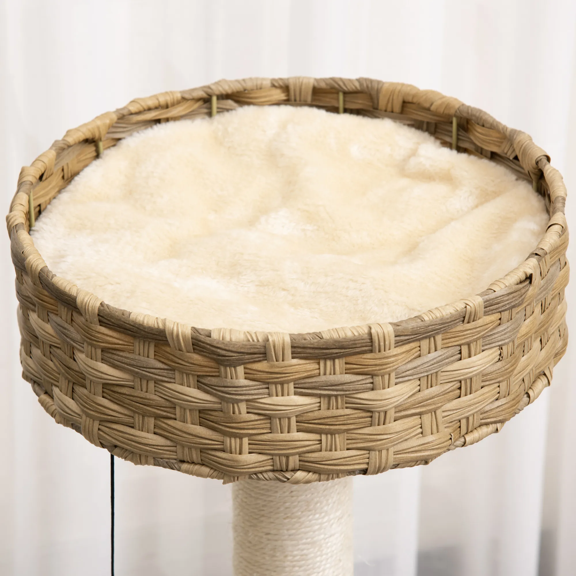 Katzenkratzbaum Natur+Beige 55L x 47B x 95H cm