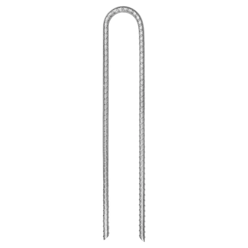 Zeltheringe 6 Stk. U-Form 30 cm Ø7 mm Verzinkter Stahl