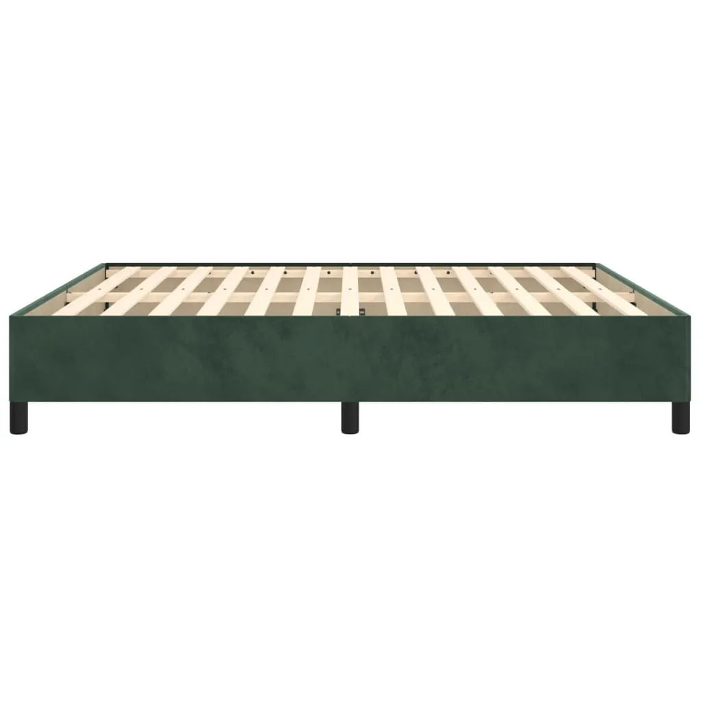 Bettgestell ohne Matratze Dunkelgrün 180x200 cm Samt