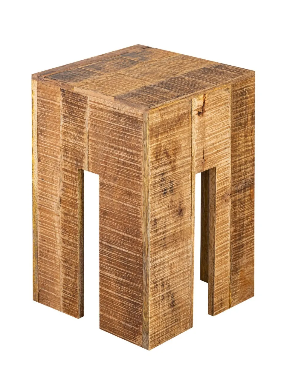 tinkaro Pflanzen-Hocker DORIZA Mangoholz Blumensäule Braun