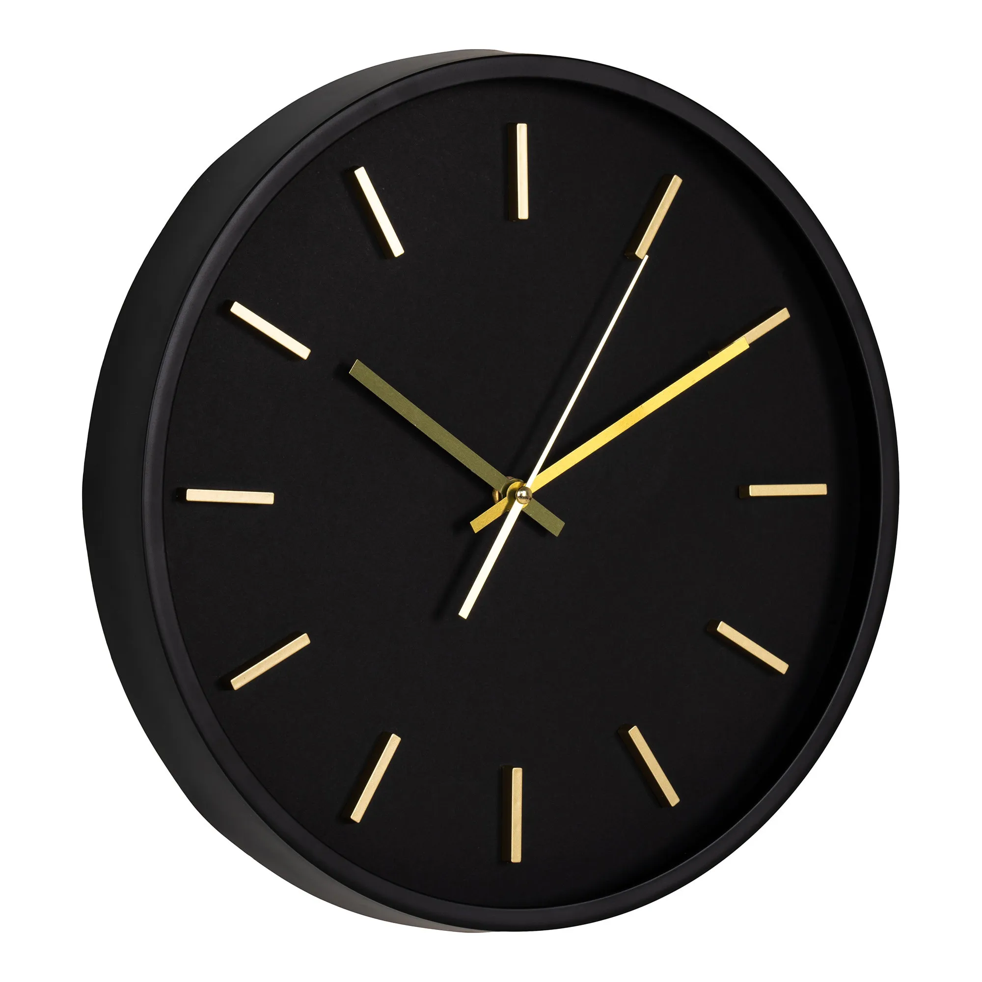 tinkaro Kensington Wanduhr lautlose Bewegung ø35 cm Schwarz