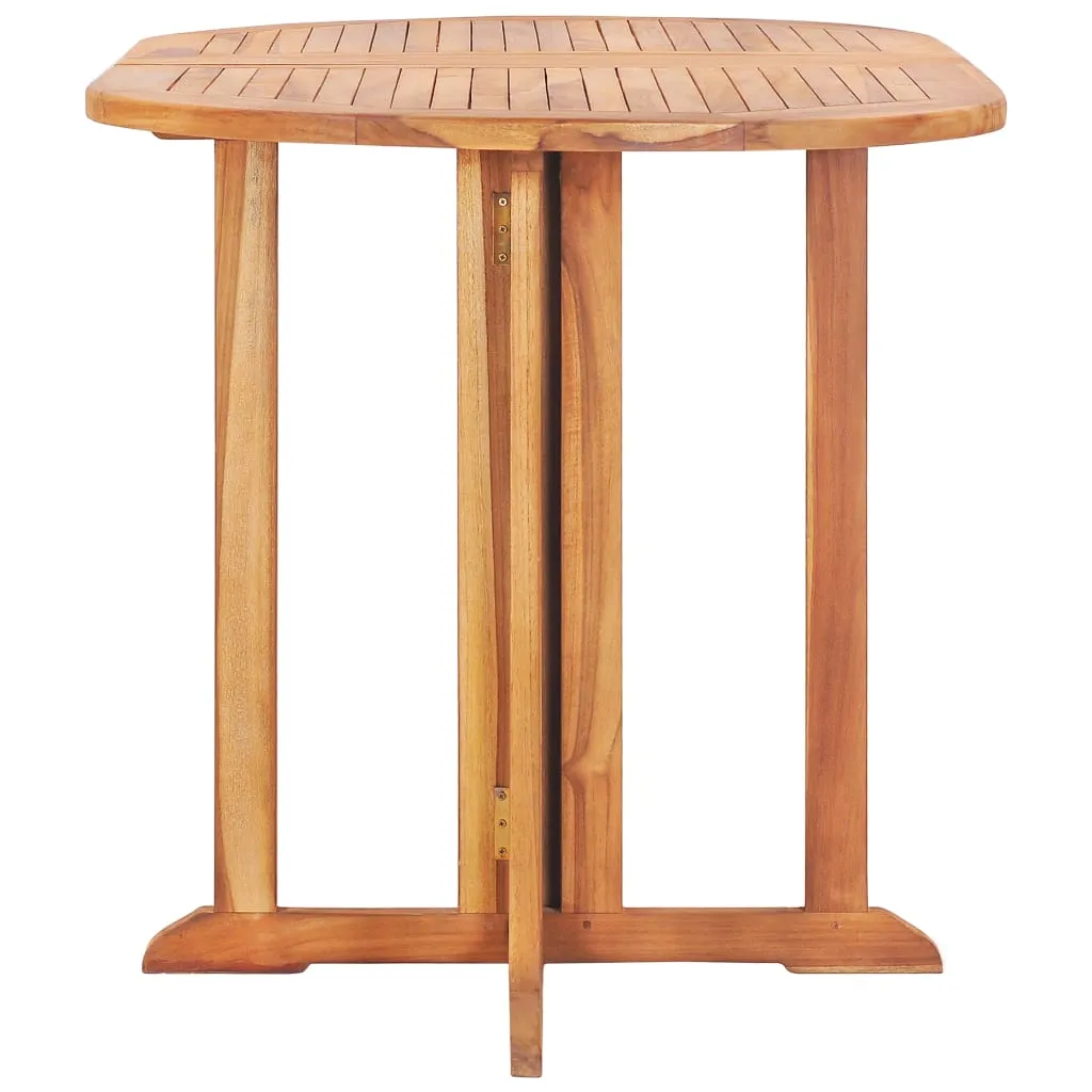 Klappbares Essmöbel-Set aus Naturholz 120x70x75 cm, Naturfarbe