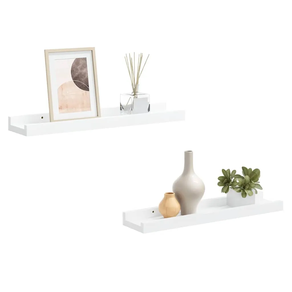 Weißes MDF Wand-Bilderleisten Set 40 x 9 x 3 cm