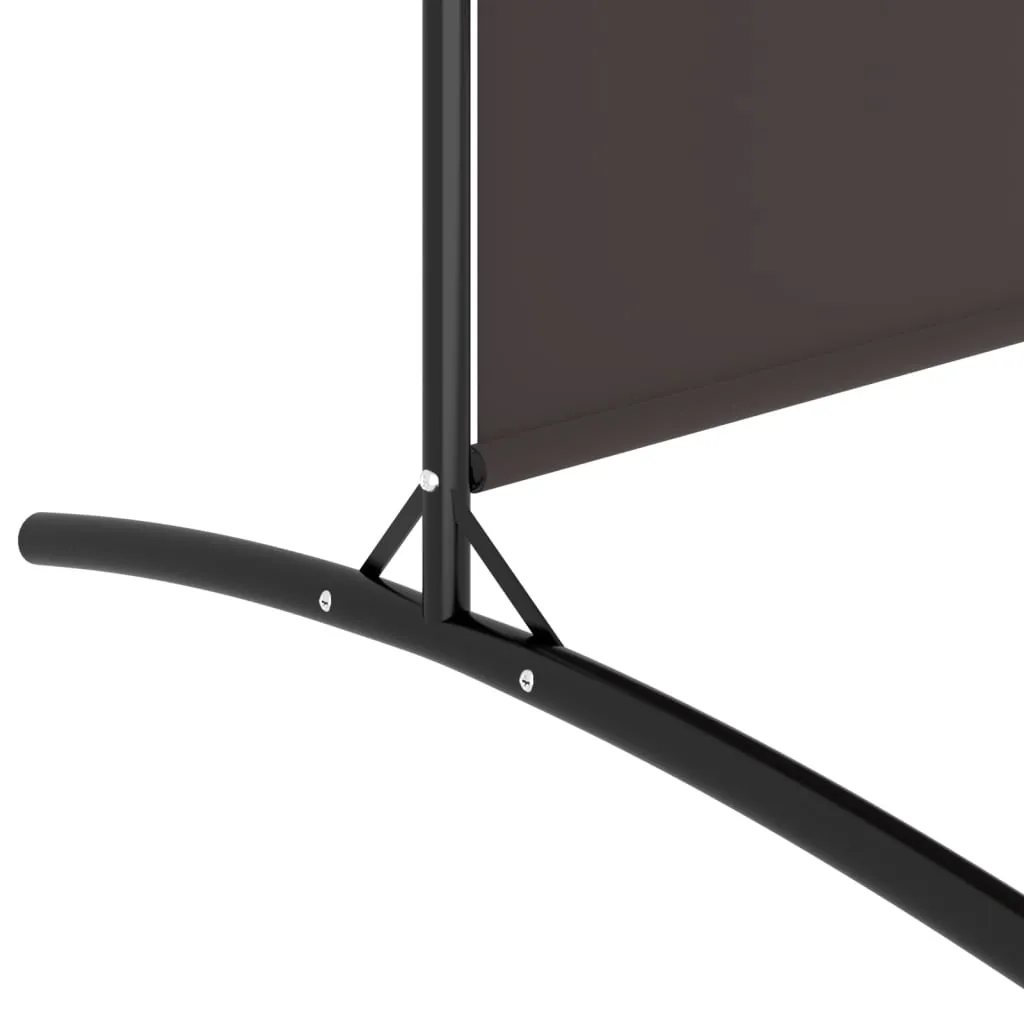 Paravent Raumteiler 520x180 cm Braun mit 6 Paneelen aus Stoff