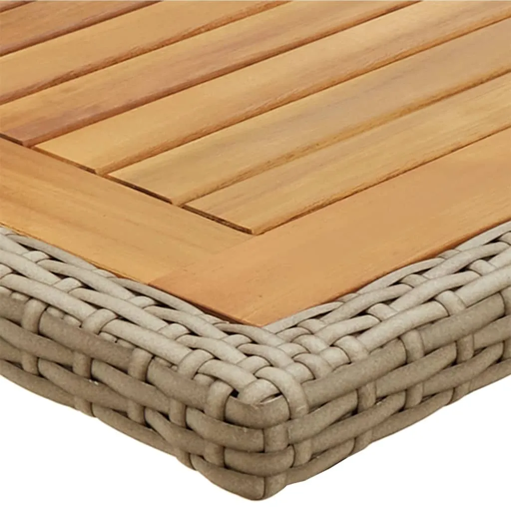Gartentisch Echtholz 110 x 53 x 72 cm Beige