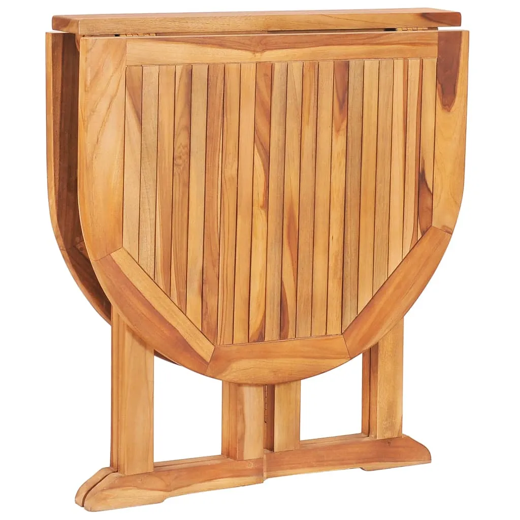 Klappbares Essmöbel-Set aus Naturholz 120x70x75 cm, Naturfarbe