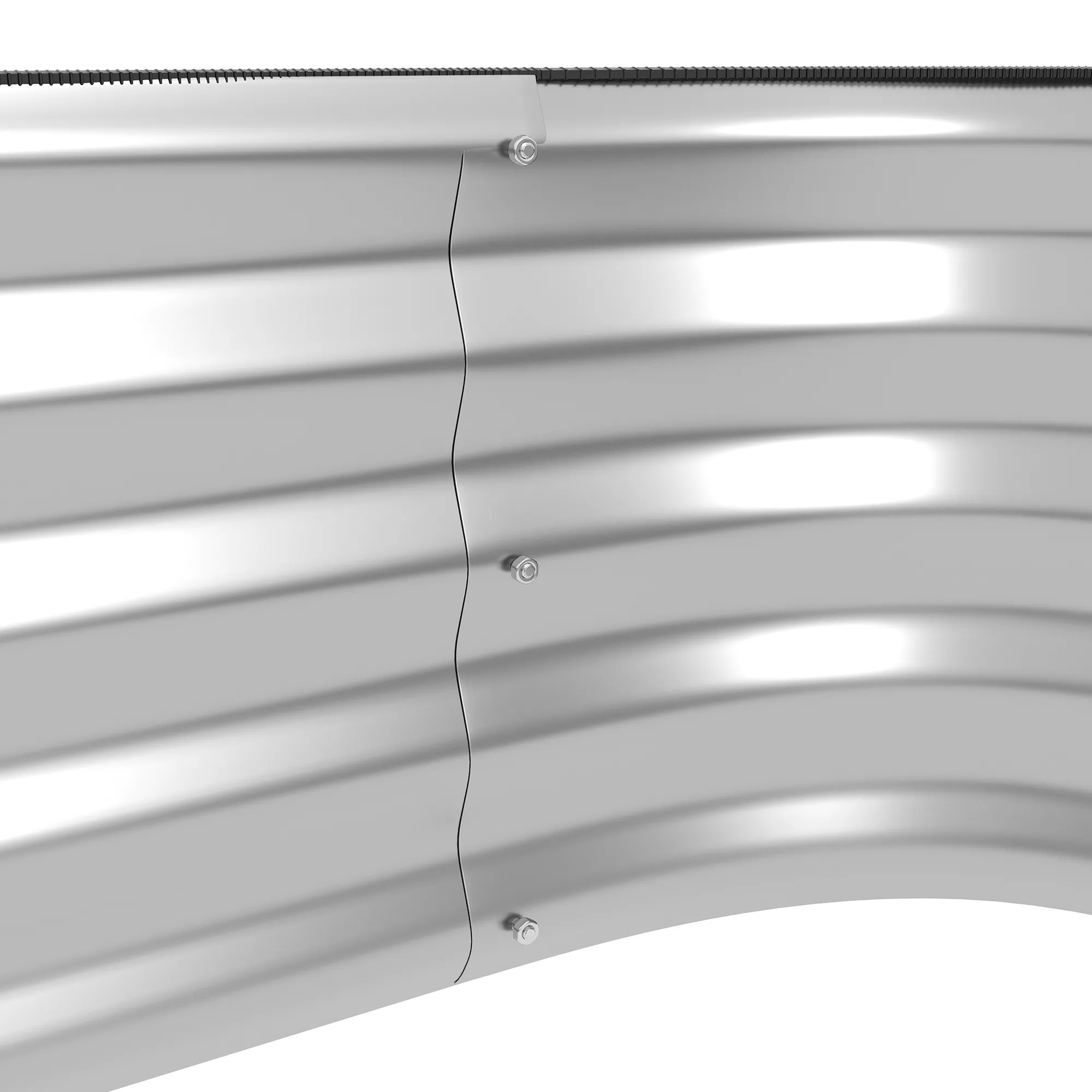 Zweistufiger Pflanzkasten 120L x 90B x 30H cm Silber
