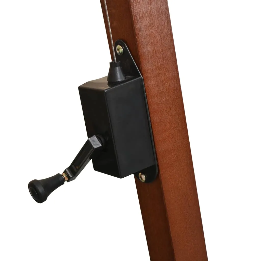 Ampelschirm Bordeauxrot 300x300 cm mit Massivholz-Mast und Bambusrippen