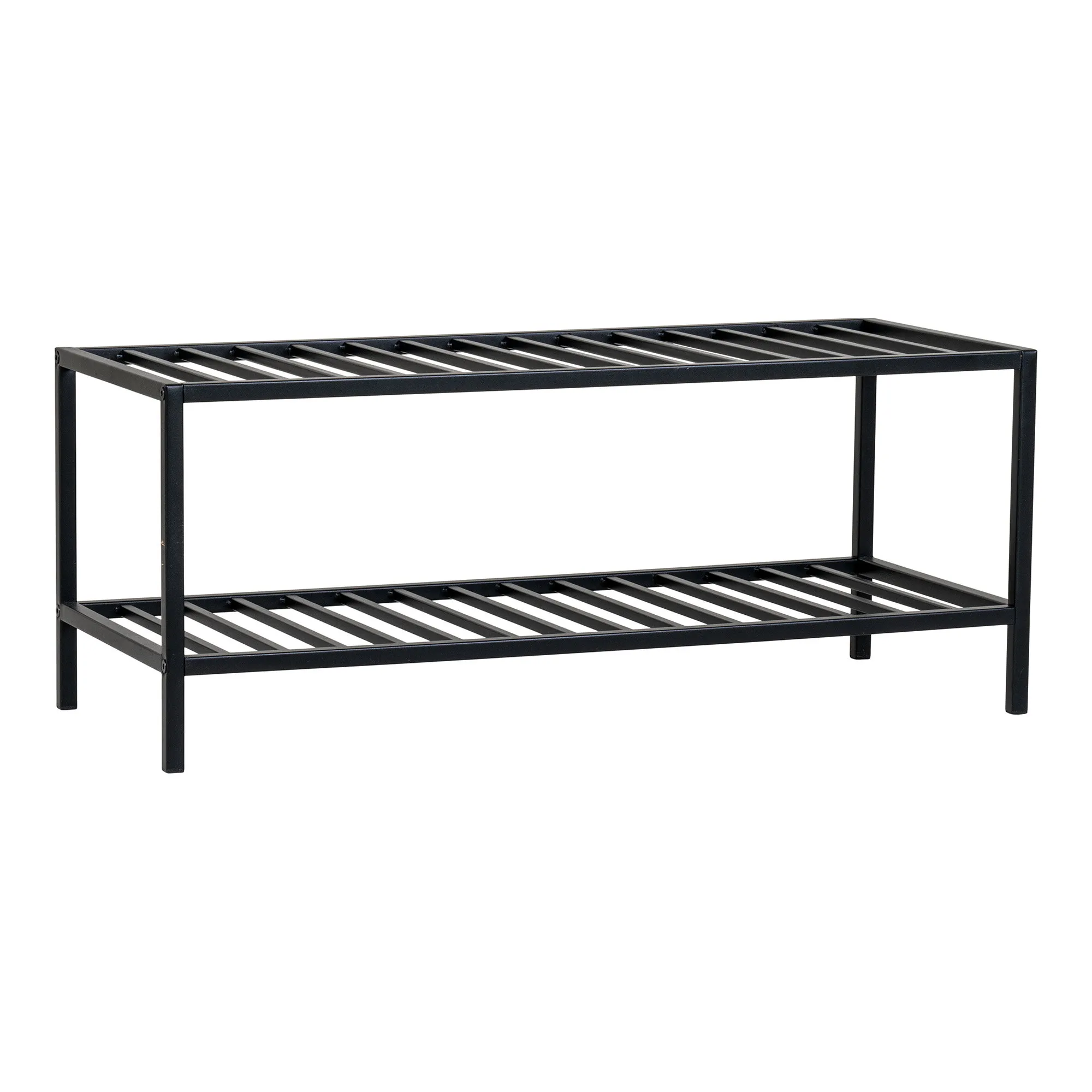 tinkaro Vita Schuhregal 2 Ebenen 79x34x32 cm Schwarz