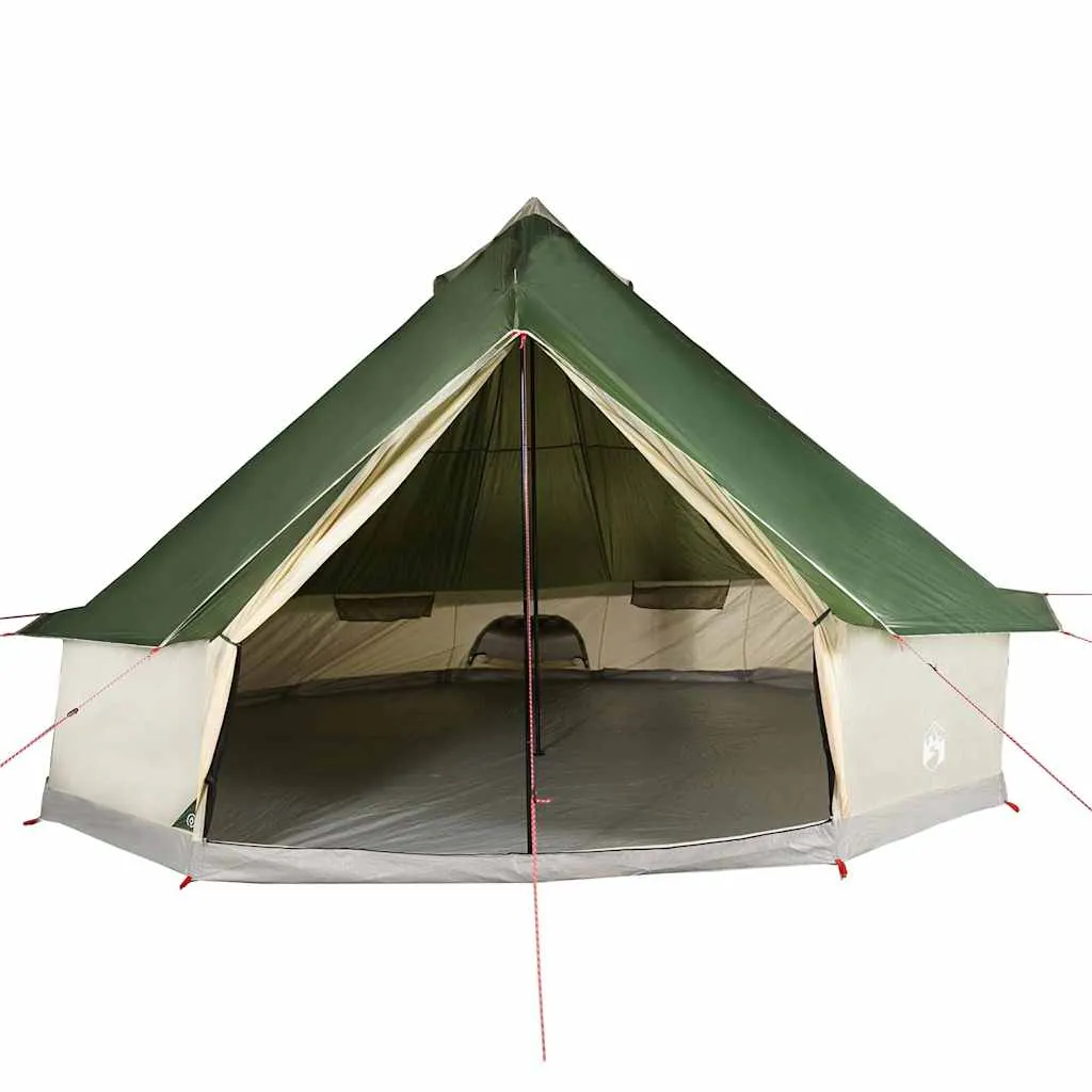 Grünes Familienzelt 600x600x350 cm wasserdicht mit E-Anschluss