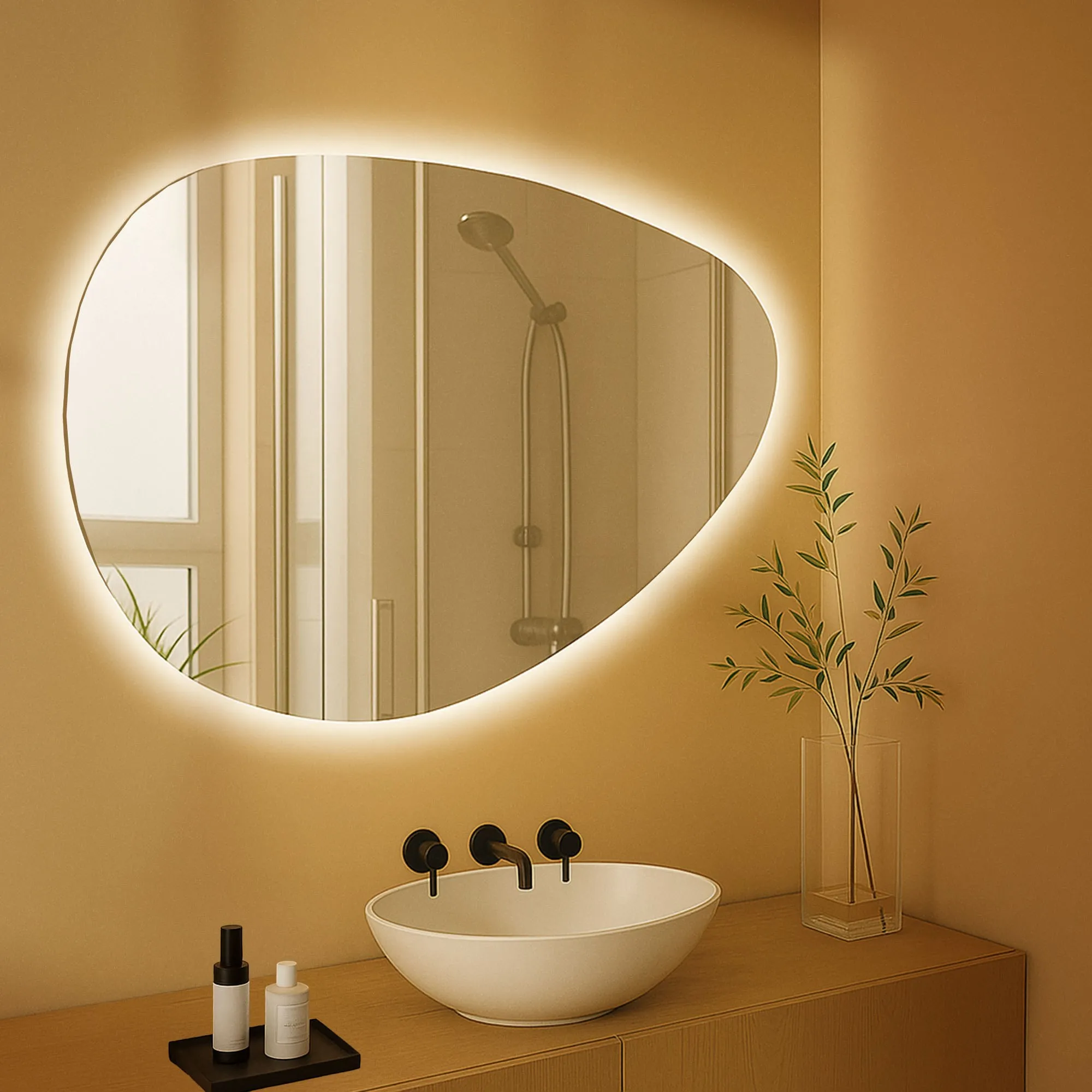 Badspiegel Almafie 75x65 cm Klarglas
