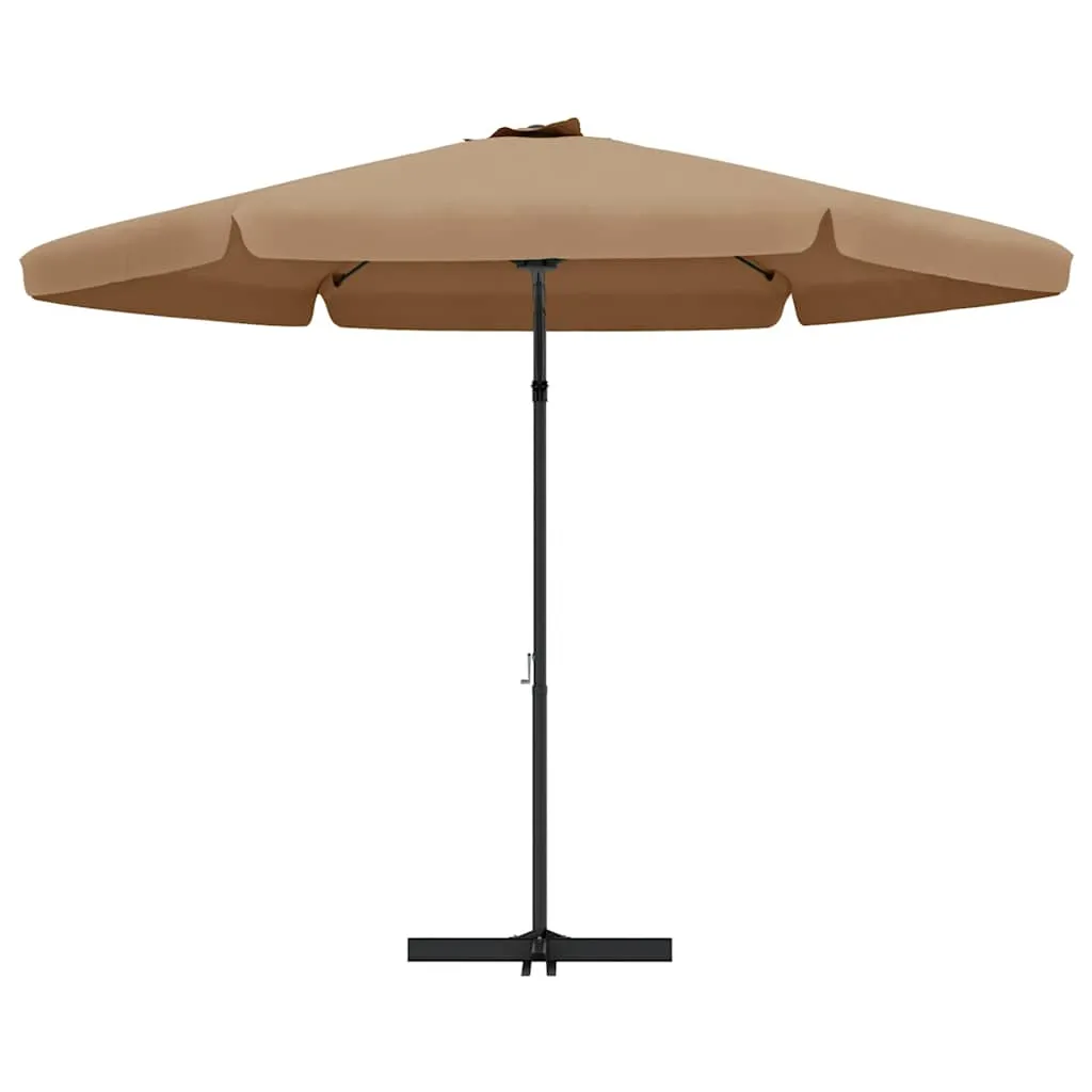 Sonnenschirm Taupe 300x250 cm mit Stahlmast und Kurbelmechanismus