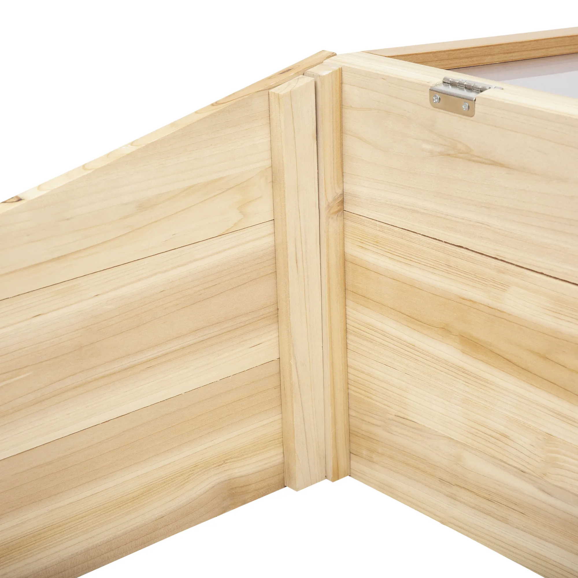 Holzgewächshaus 100L x 50B x 35/26H cm Natur
