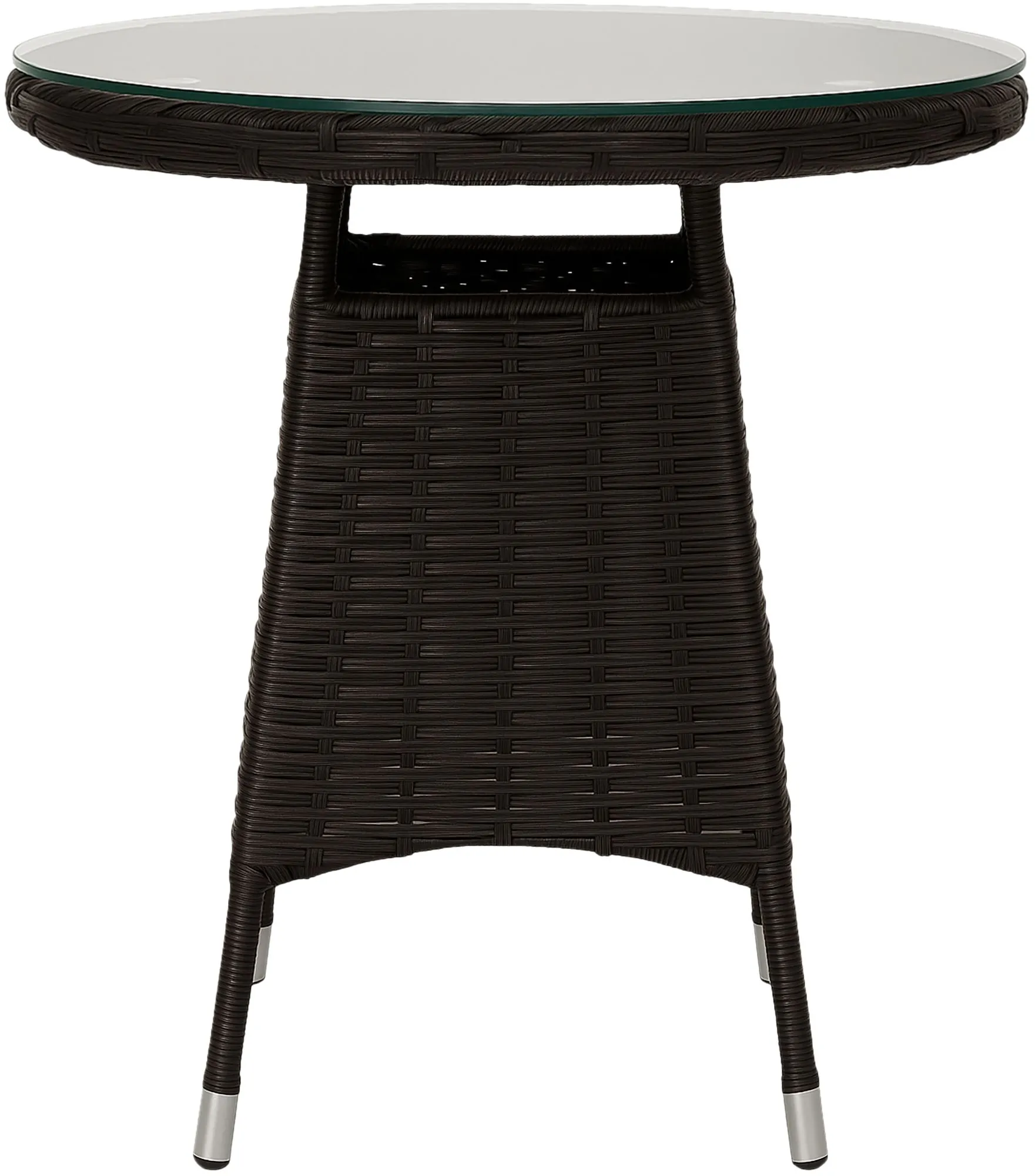 Esstisch-Loungeset Fireda 110x110x84 cm dunkelbraun