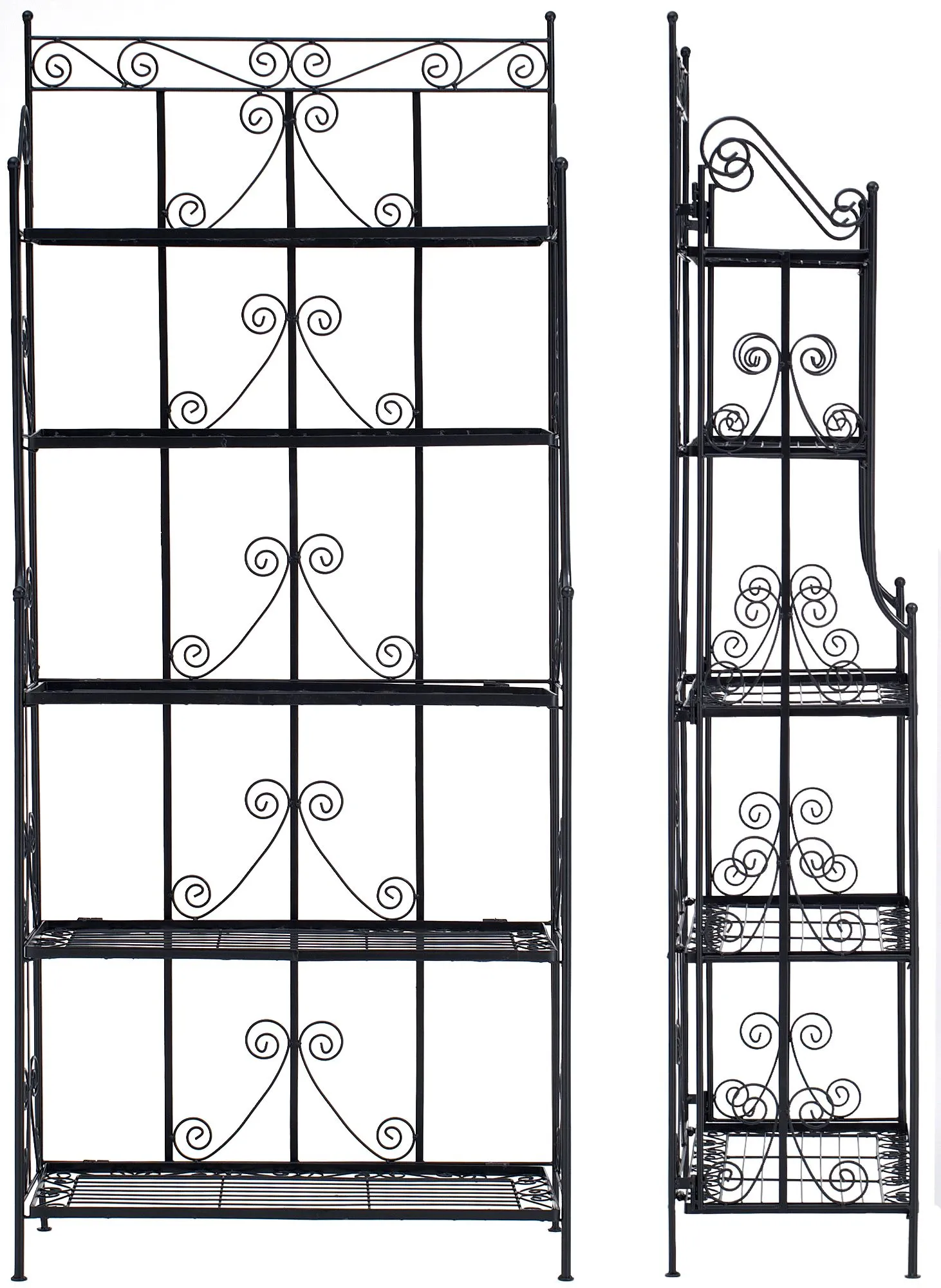 Standregal Ciara klappbar 173x74,5x34,5 cm schwarz