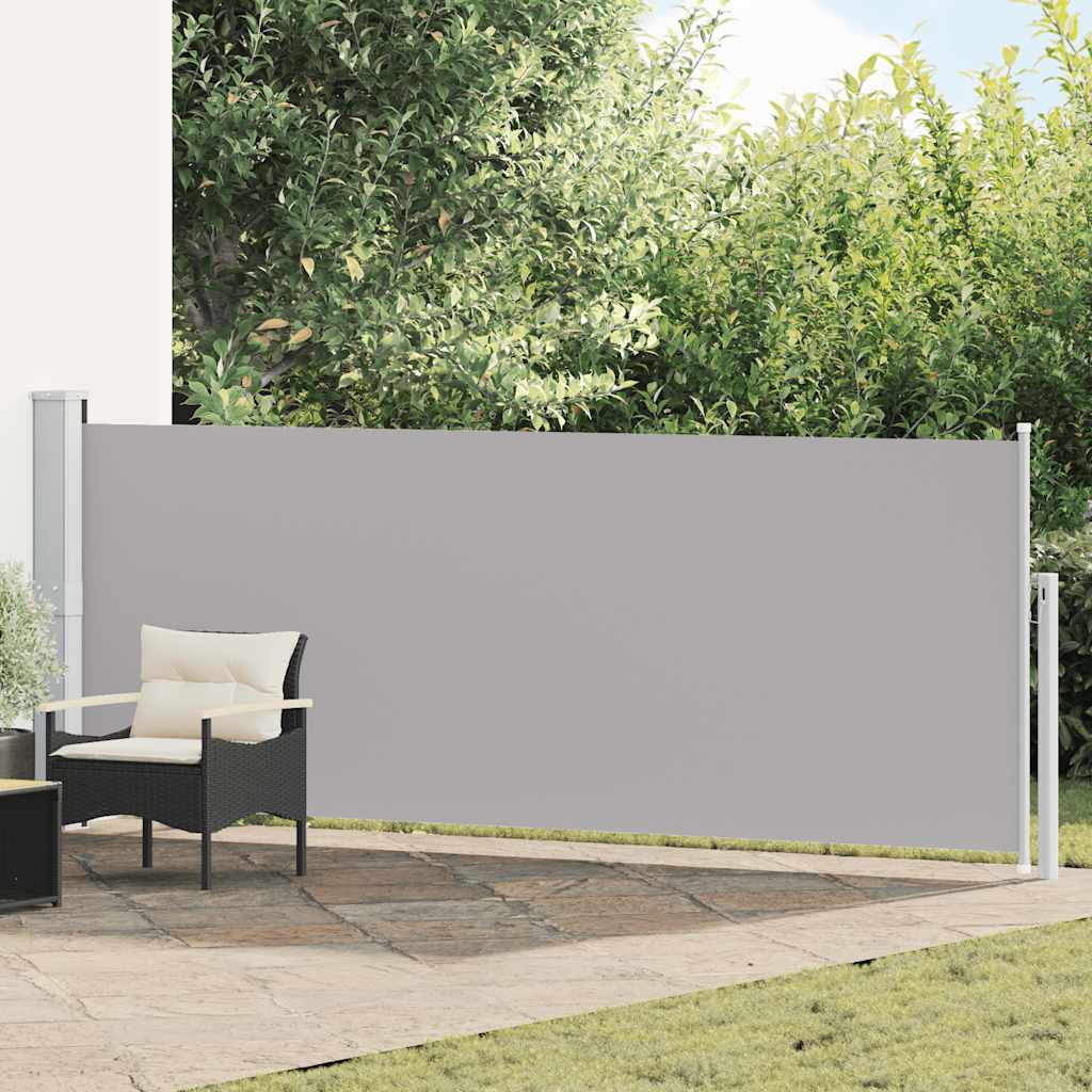 Seitenmarkise Sichtschutz 140 x 0-500 cm Grau