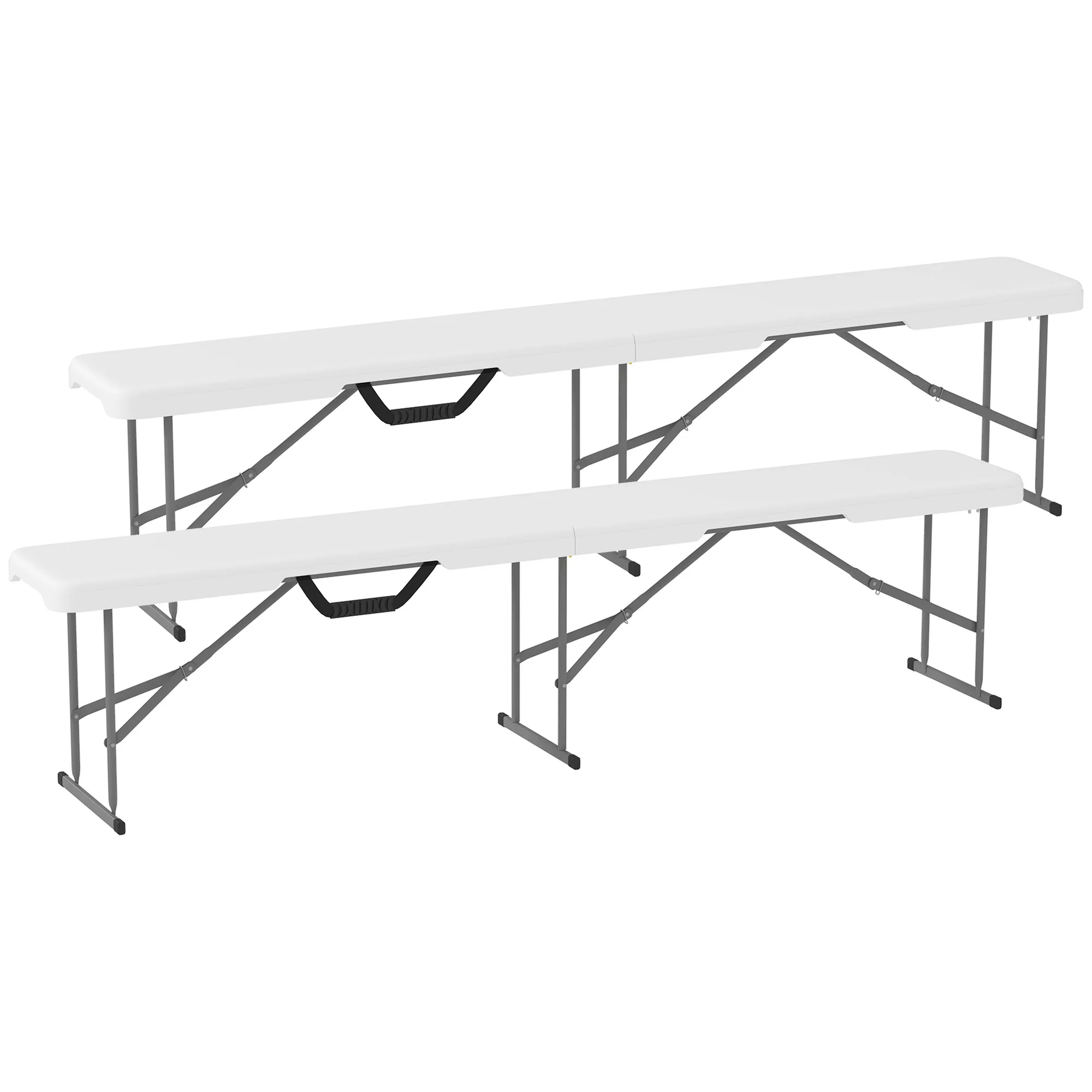 Campingbank 182x28x42 cm in Weiß – Klappbar und Wasserdicht