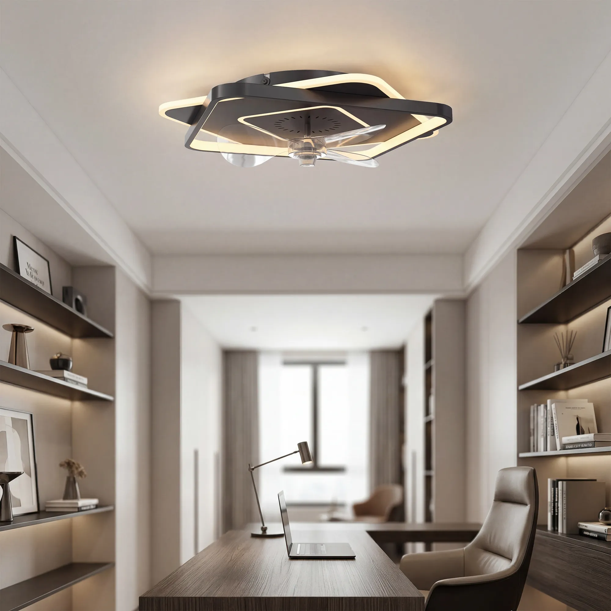 Deckenventilator mit Licht und Fernbedienung, LED-Deckenventilator mit 6 Geschwindigkeiten, 3 Farbtemperaturen