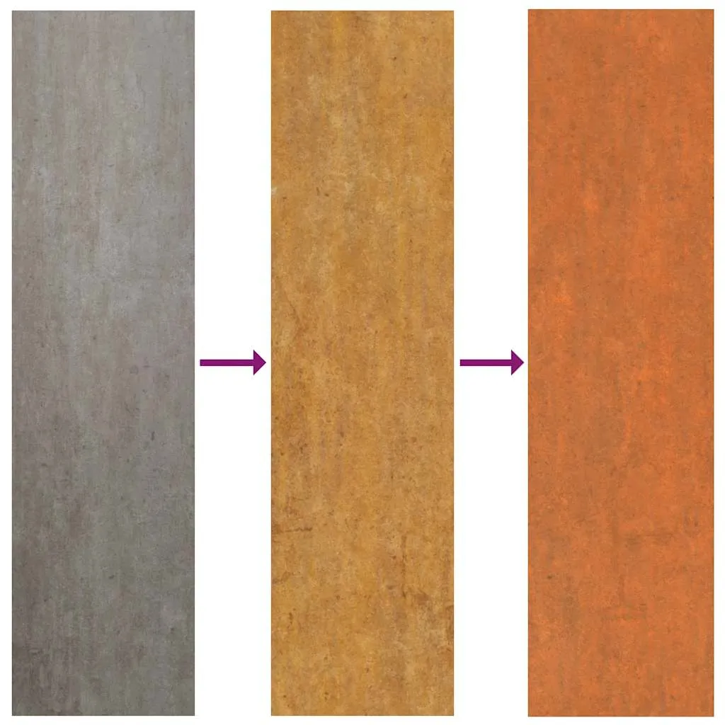 Hochbeet aus Cortenstahl 160 x 40 x 77 cm Rostig