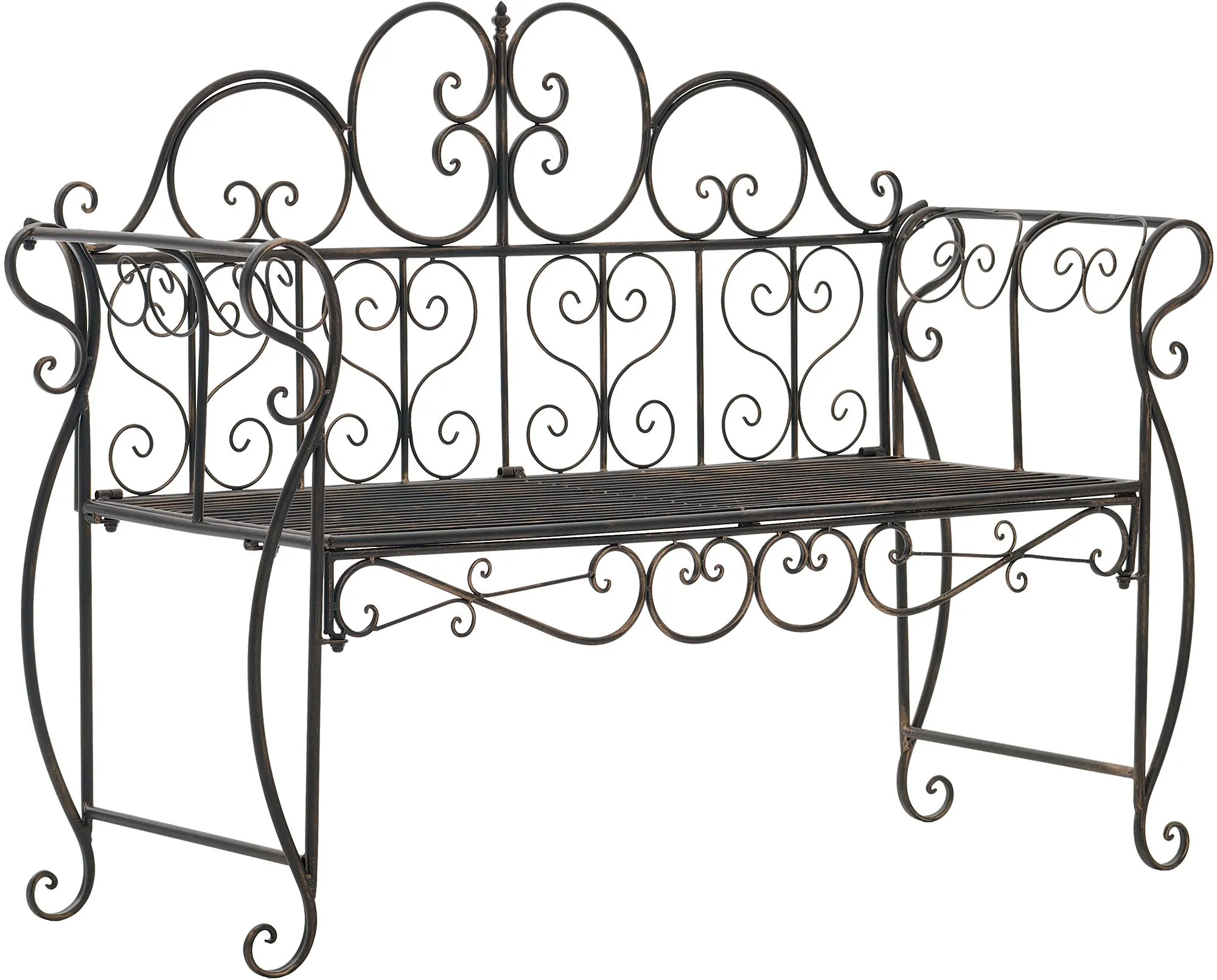 Gartenbank Minna 128x46x94 cm bronze
