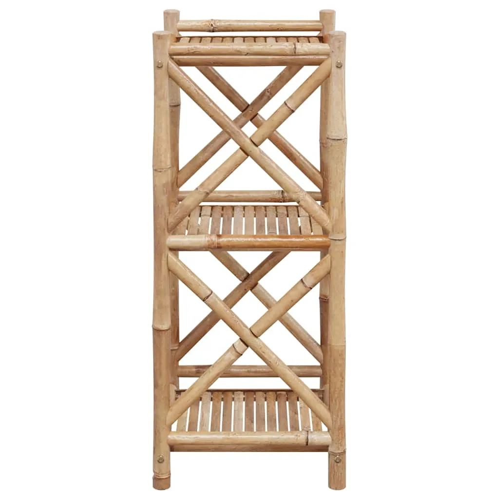 Bambus Regal mit 3 Ablagen 35 x 35 x 81 cm naturbelassen