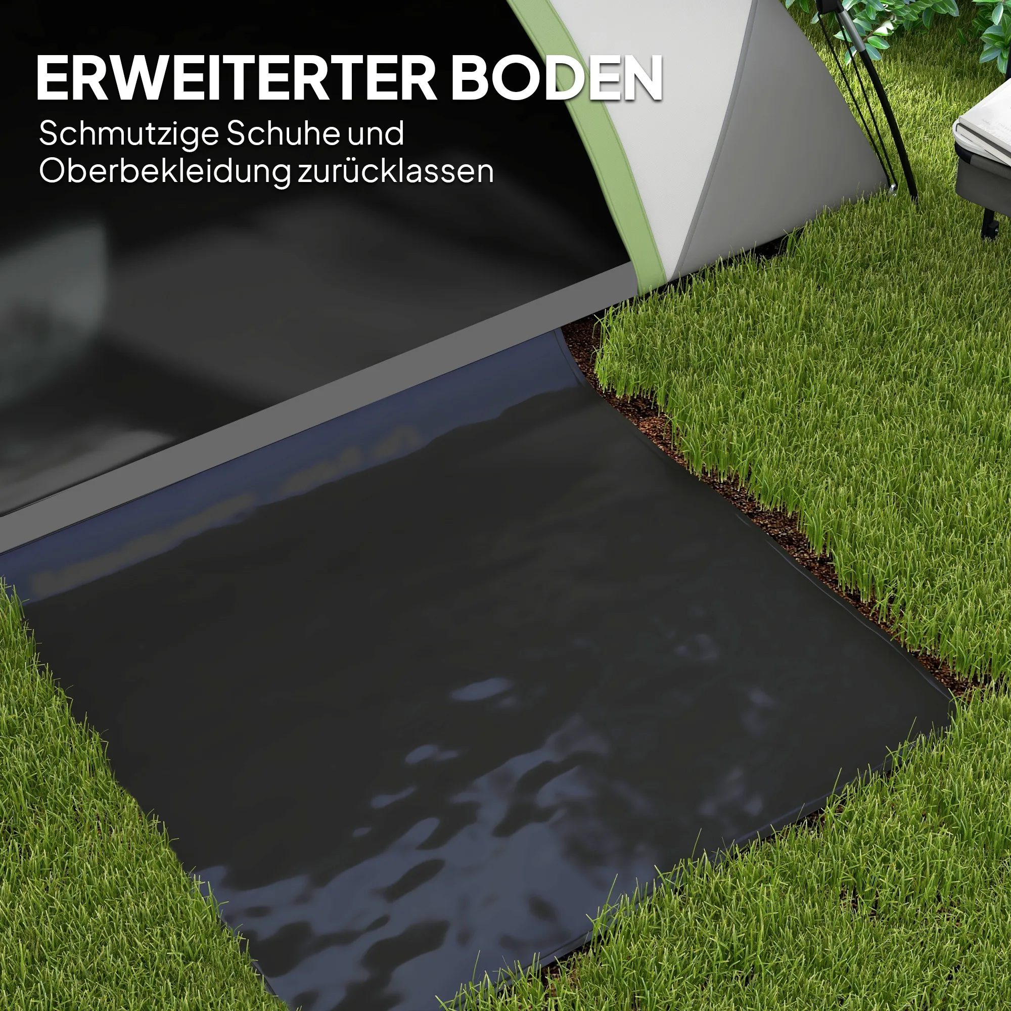 Campingzelt 2 Personen 210x150x110 cm Grün