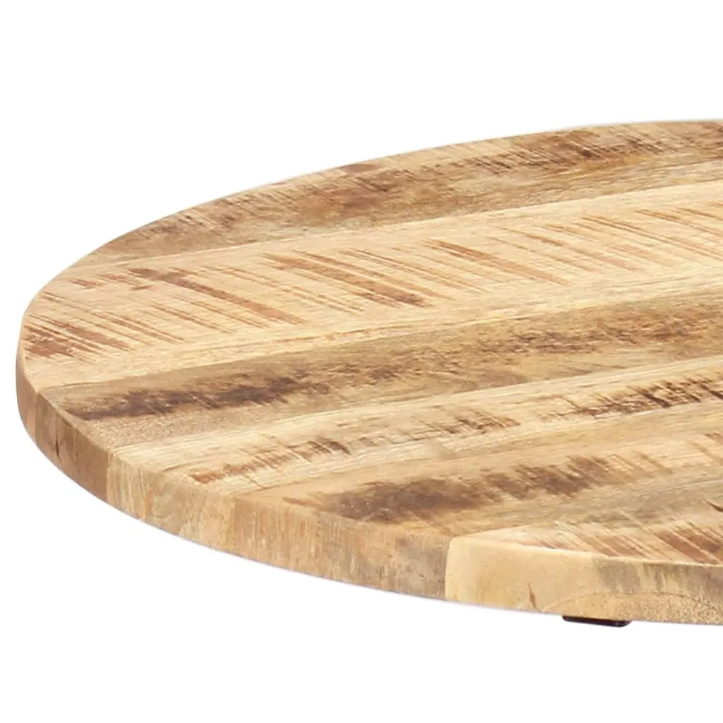 Beistelltisch aus Vollholz mit Gusseisenbasis, 60 x (46-63) cm