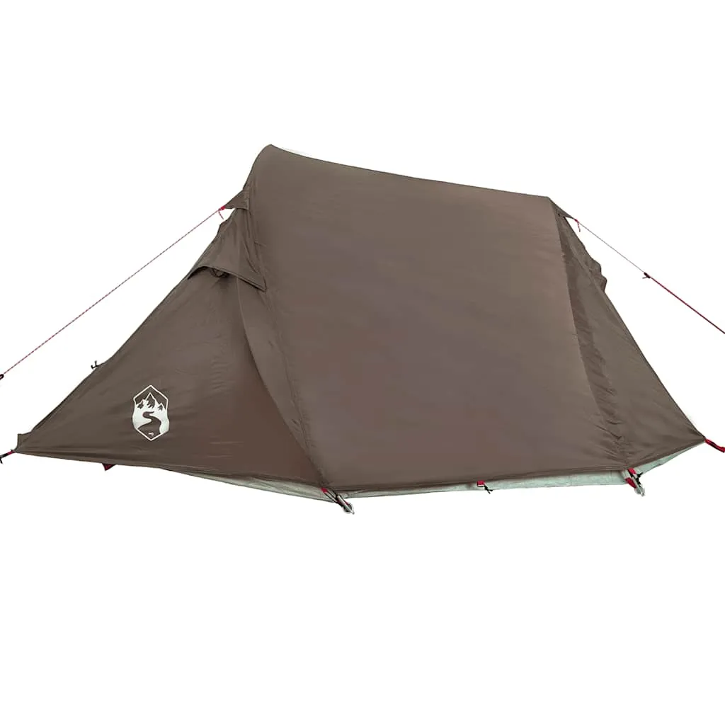 Campingzelt Tunnelzelt Braun 280x194x125 cm Außenzelt, 230x180x115 cm Innenzelt
