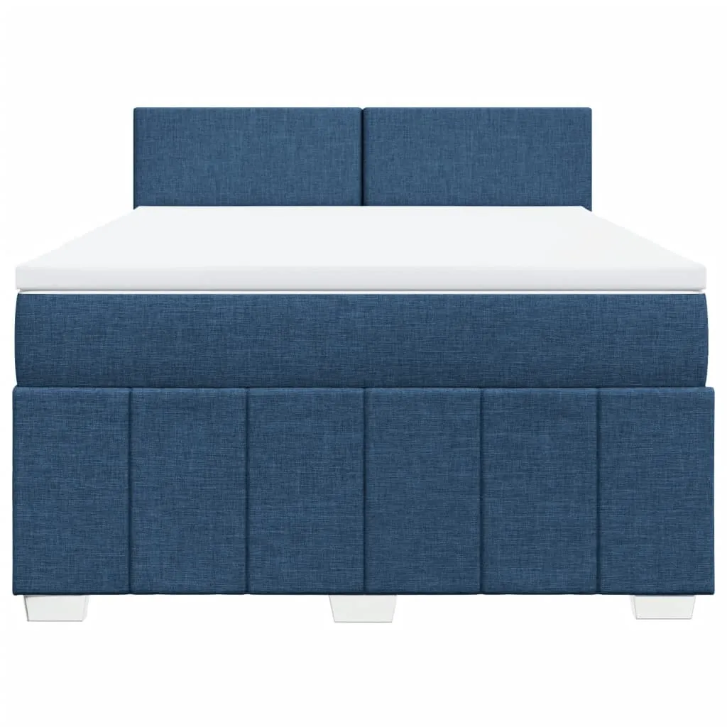 Boxspringbett mit Taschenfederkernmatratze, 200x160 cm, Blau
