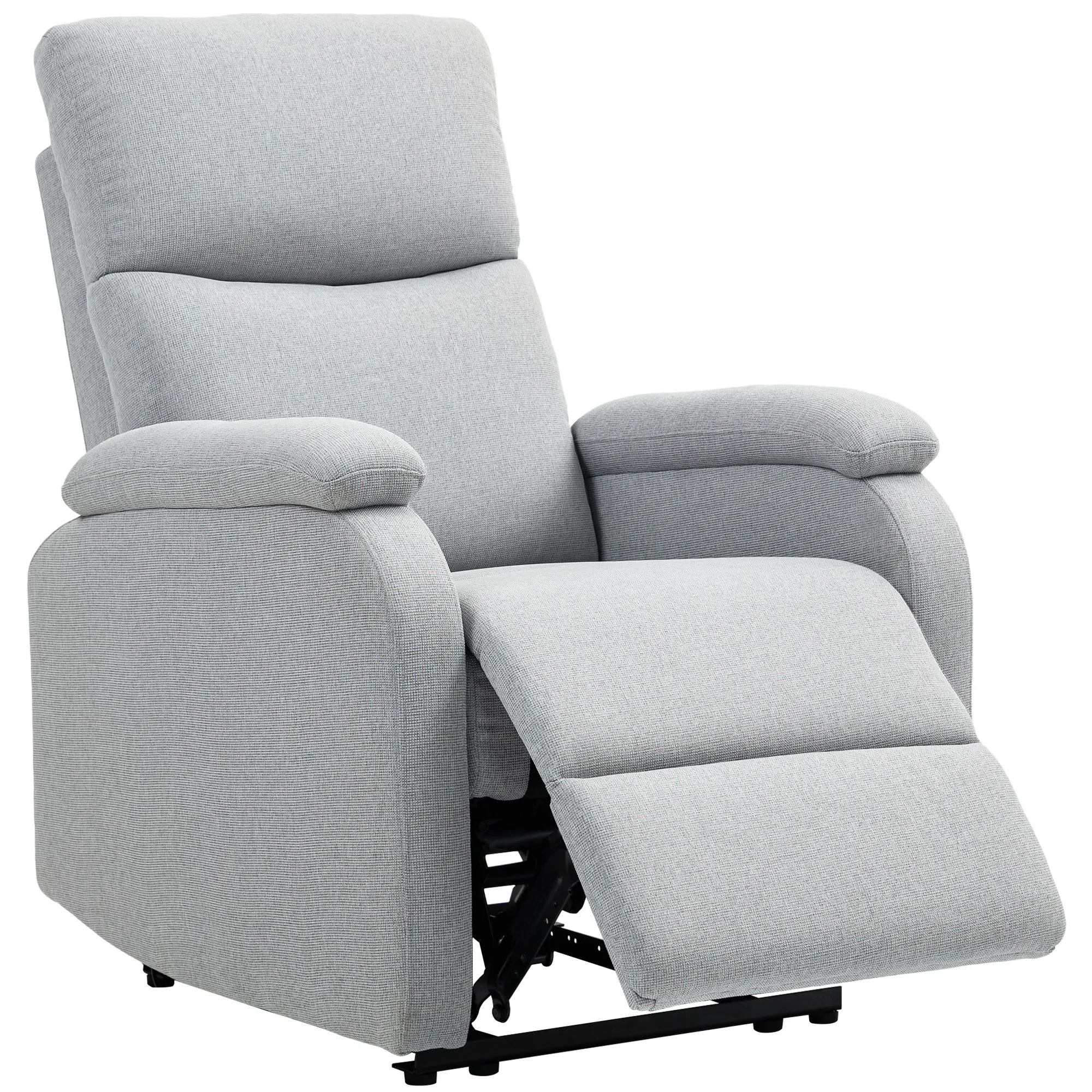 Recliner-Sessel, Entspannungssessel mit verstellbarer Rückenlehne, Fußstütze, Polstersessel für Wohnzimmer, Grau
