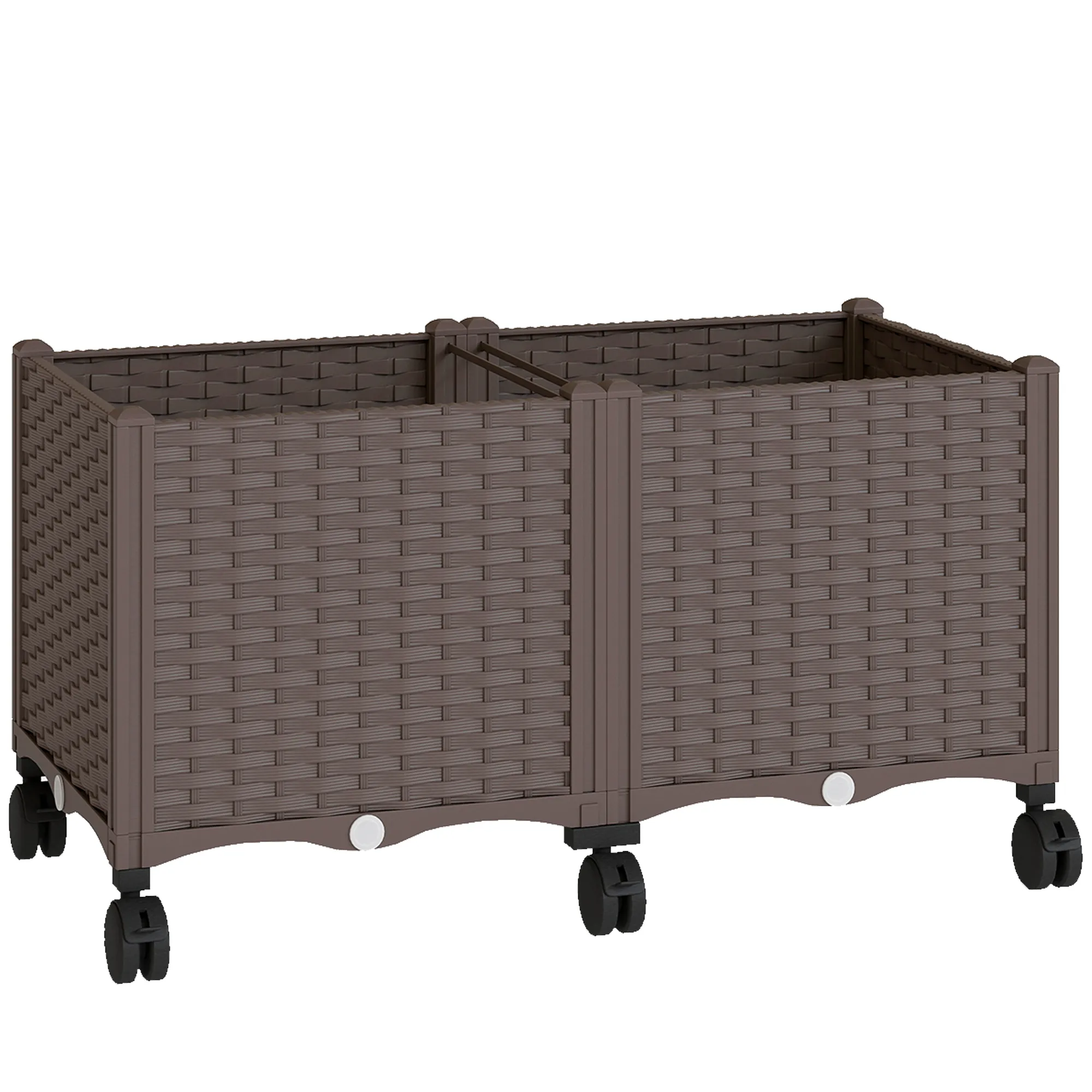 Hochbeet 80L x 40B x 43H cm in Braun mit Selbstbewässerung